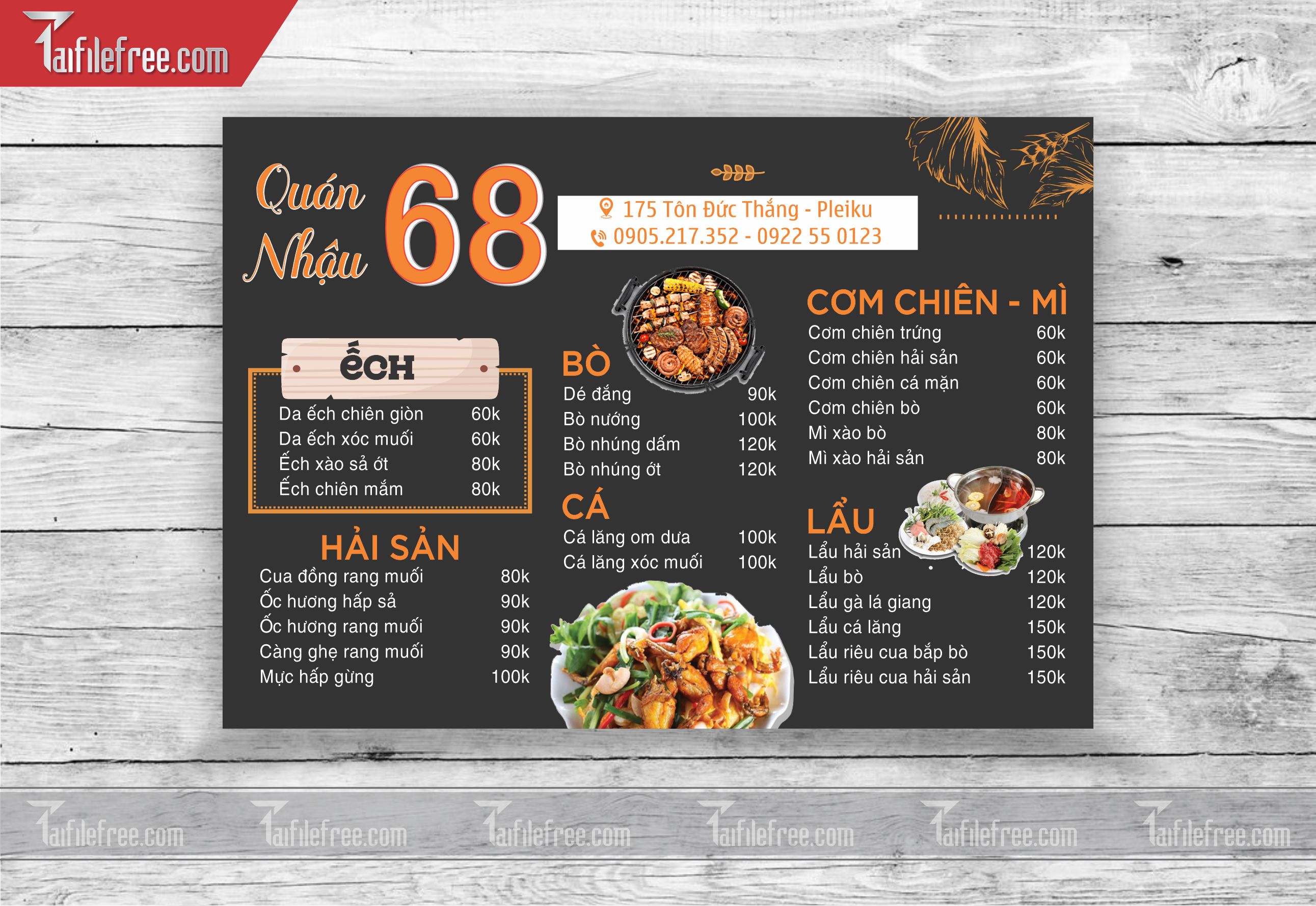 MENU QUÁN NHẬU_M23