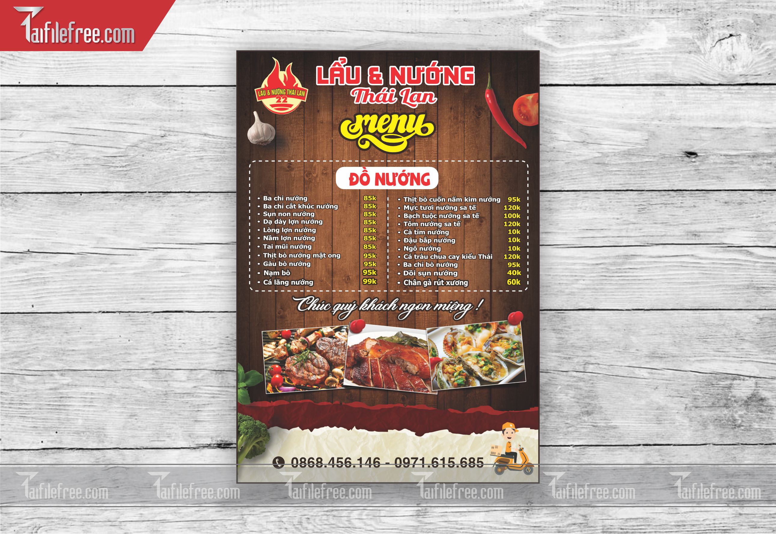 MENU NƯỚC GIẢI KHÁT, ĂN VẶT_M31