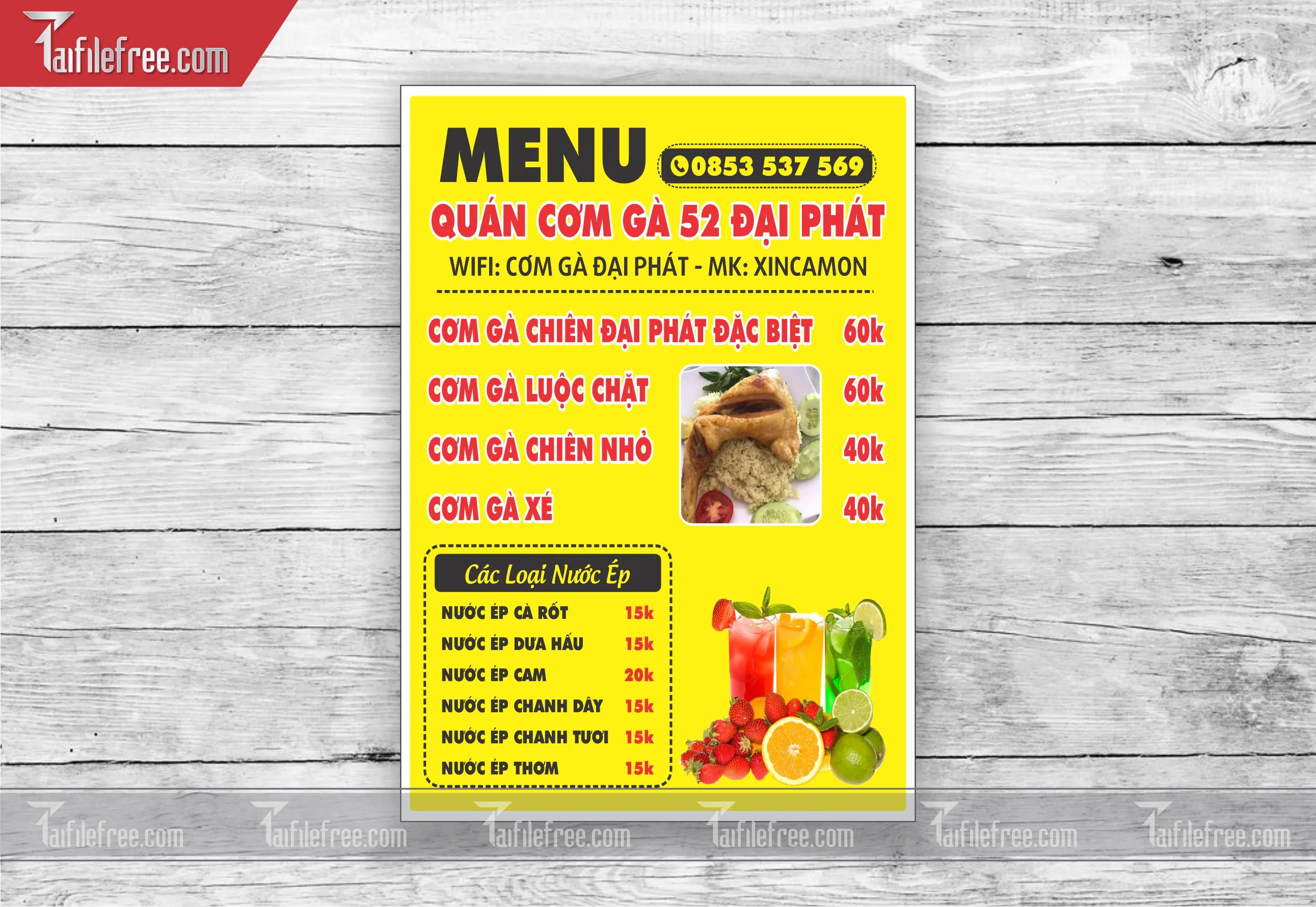 MENU FOOD, CƠM GÀ_M37