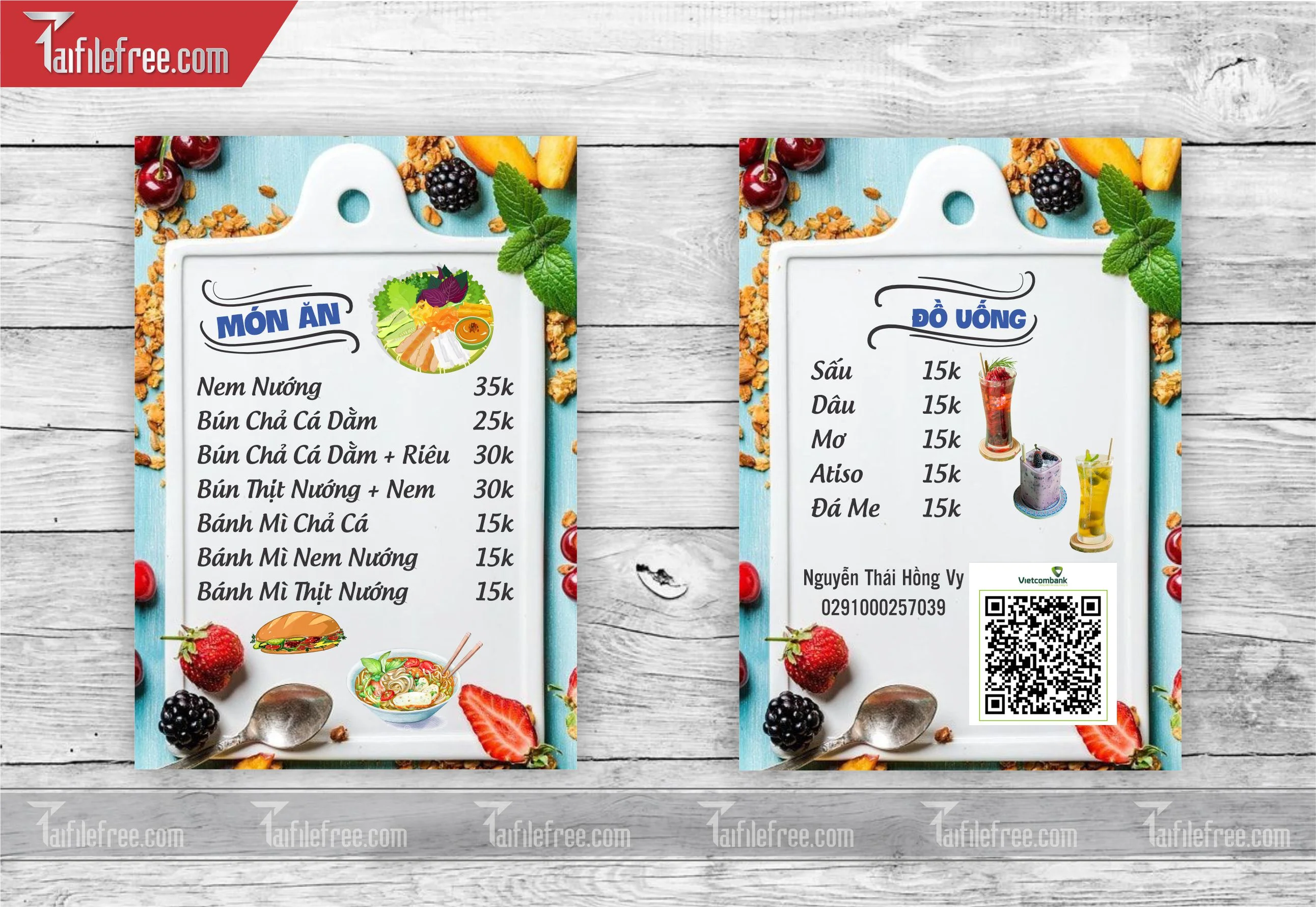 MENU GIẢI KHÁT, ĂN VẶT_M38
