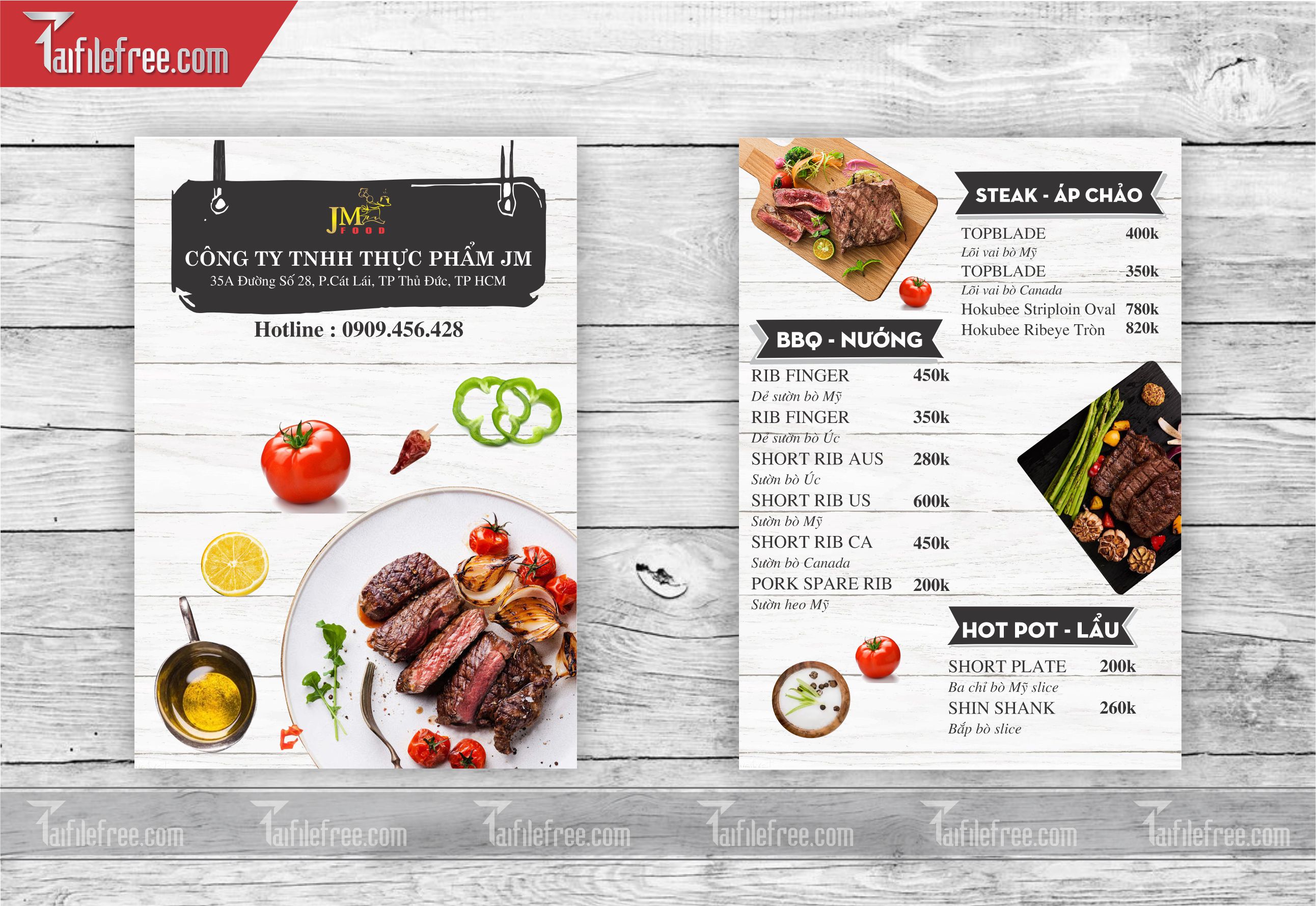 MENU NHÀ HÀNG, QUÁN NHẬU_M39
