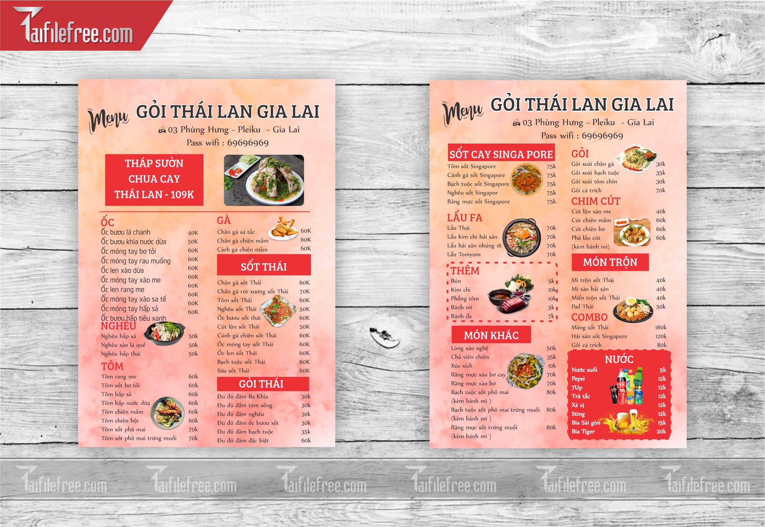 MENU NHÀ HÀNG, QUÁN NHẬU_M40