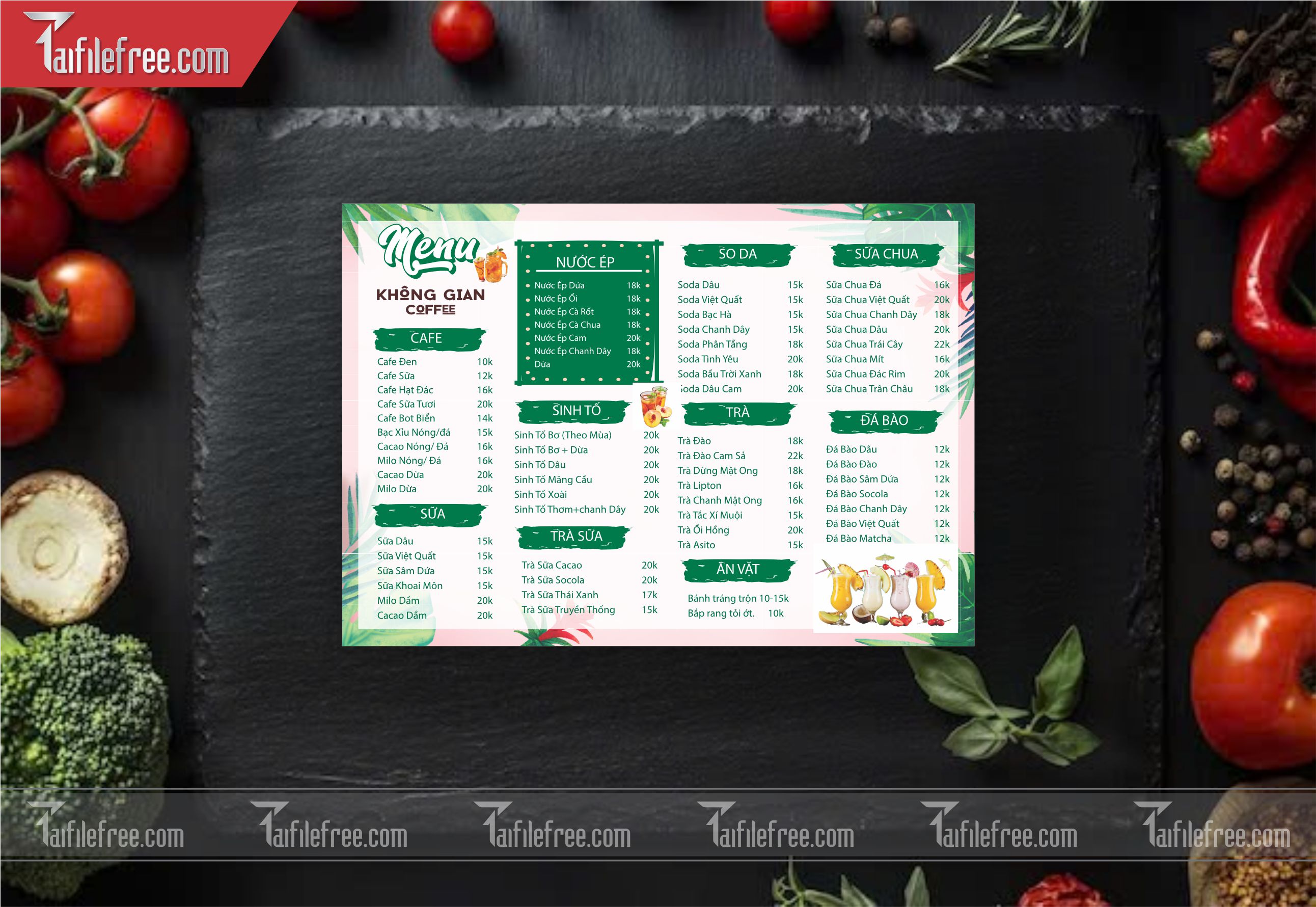 Menu Nước Giải Khát_M46