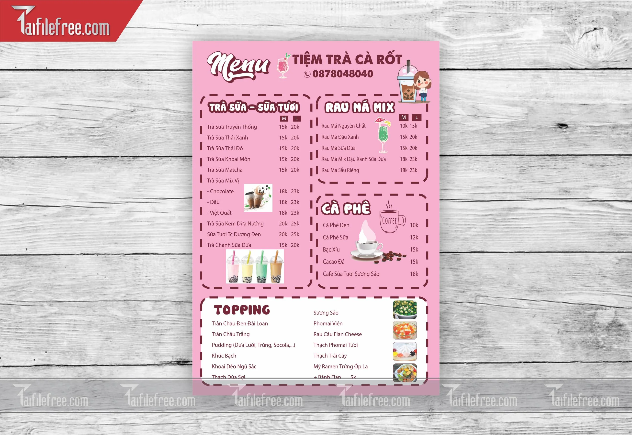 Menu Tiệm Trà_M52