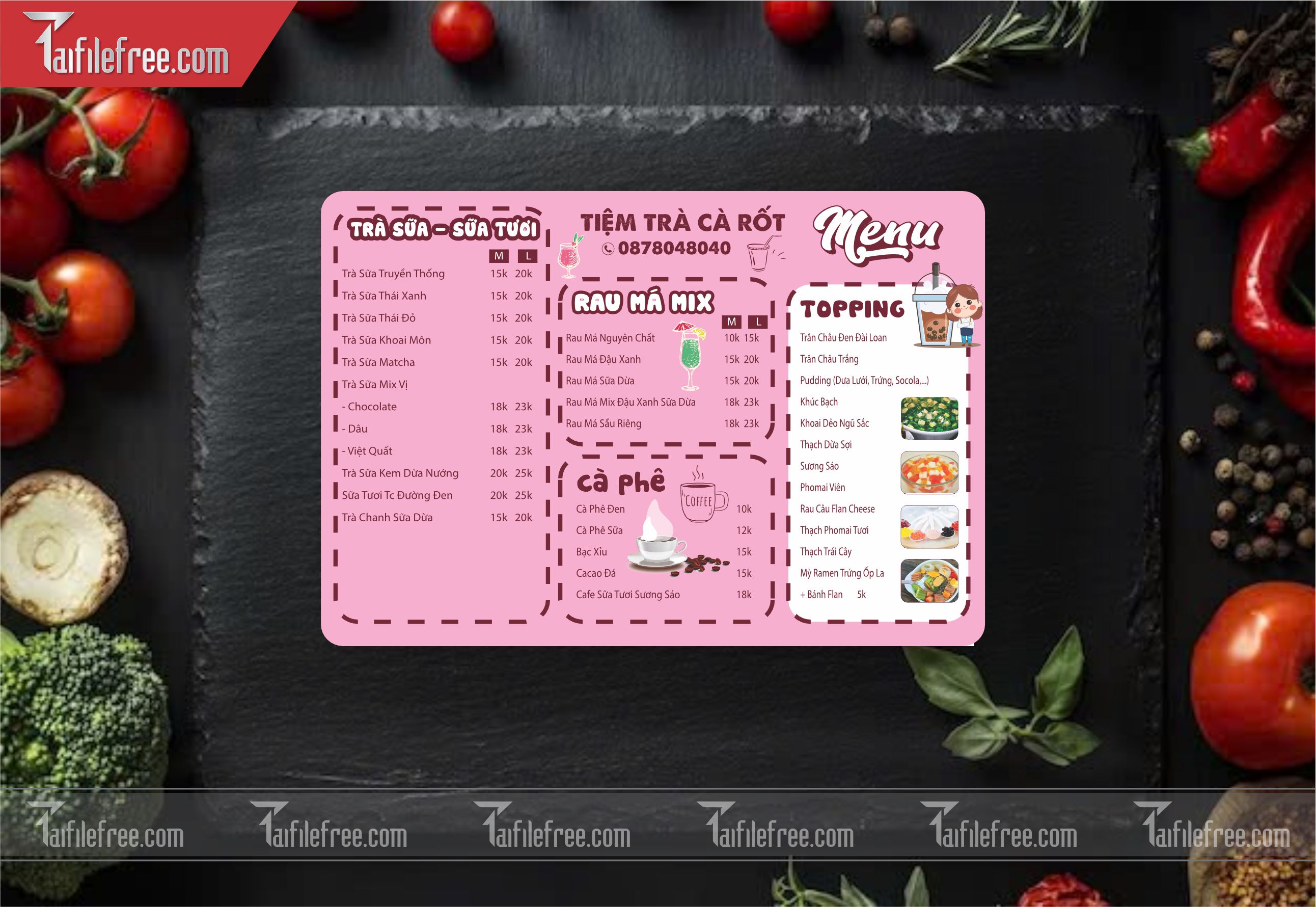 Menu Tiệm Trà_M53