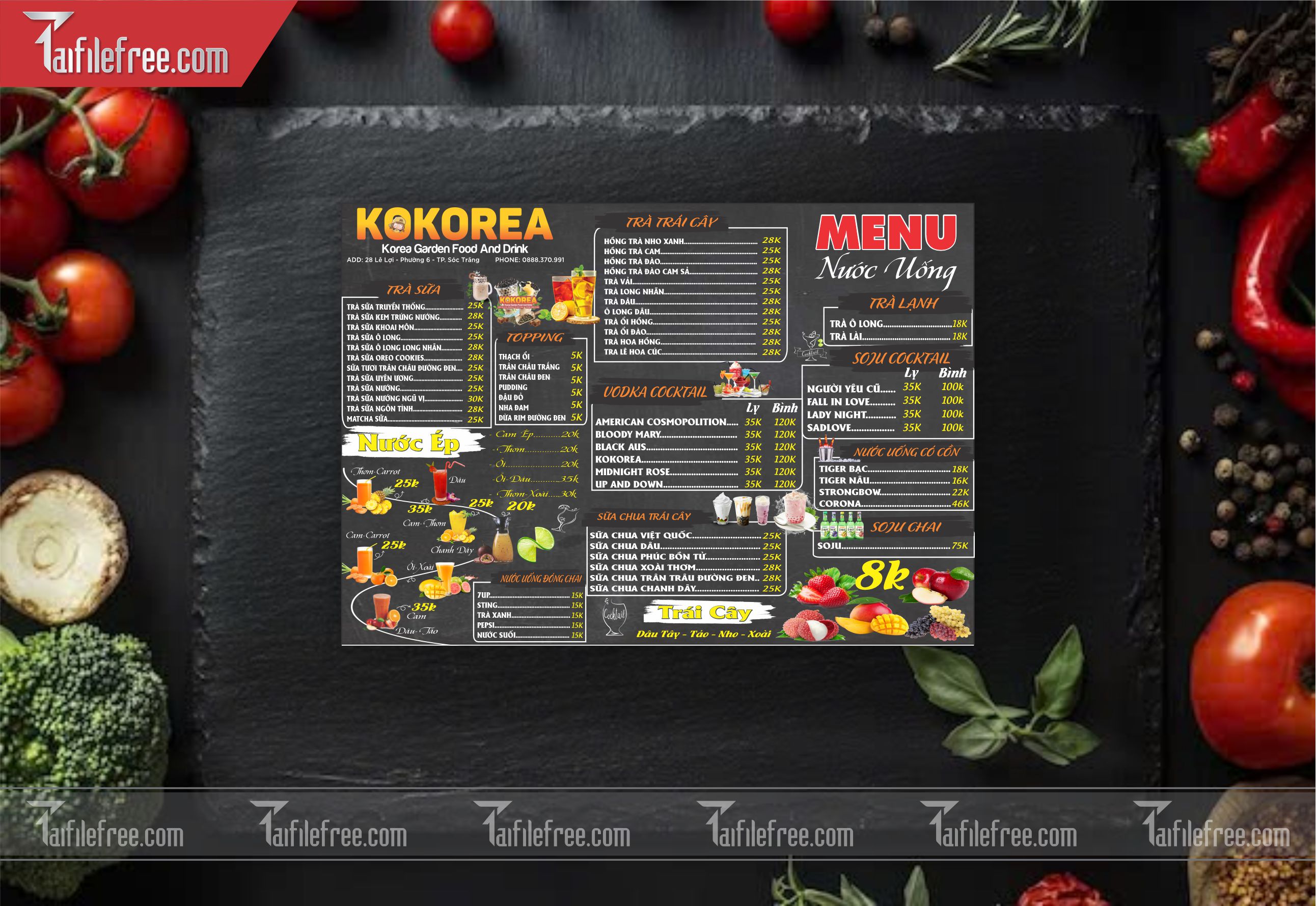 Menu Tiệm Trà_M54
