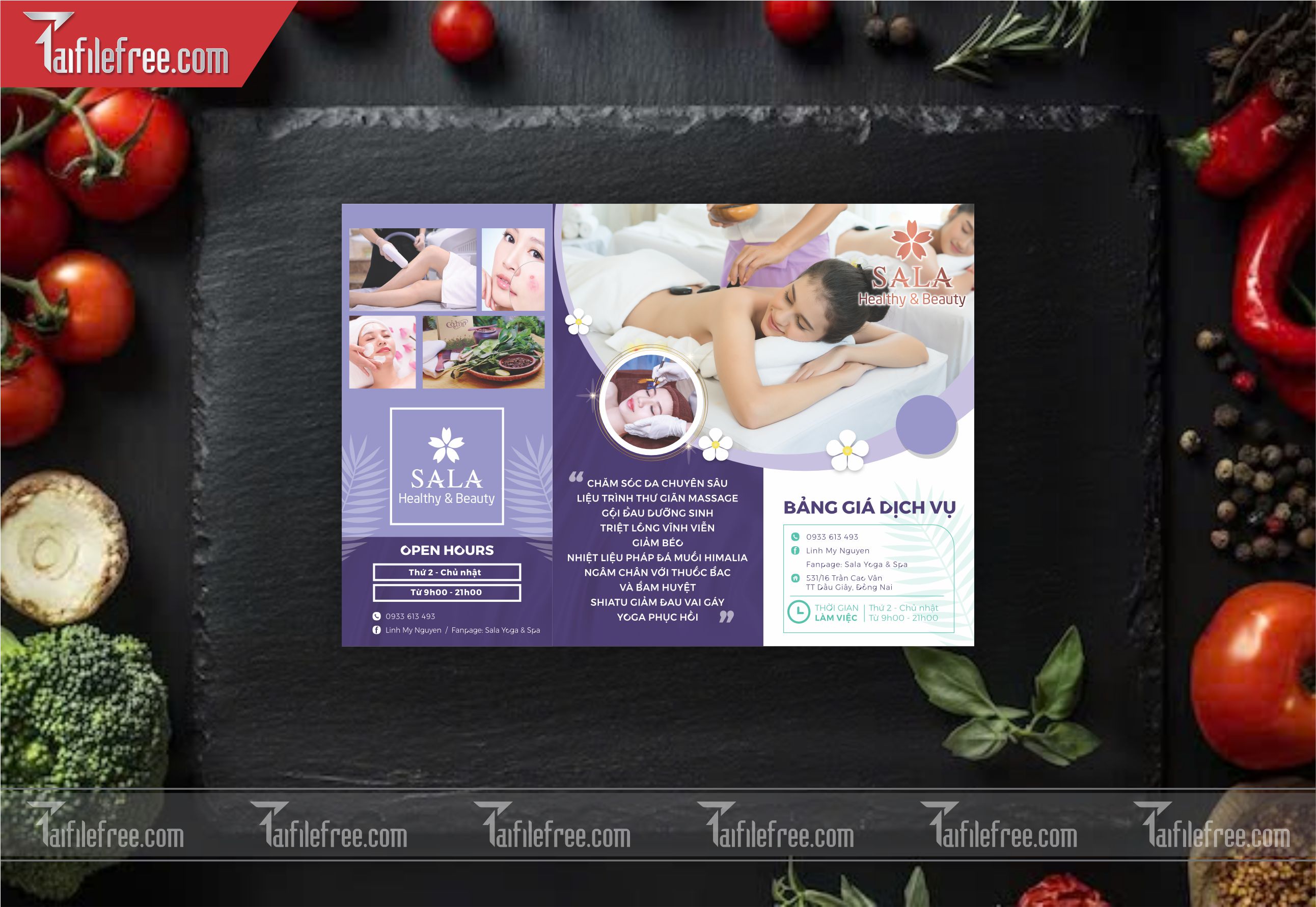 Menu, Bảng Giá Dịch Vụ Spa_M55