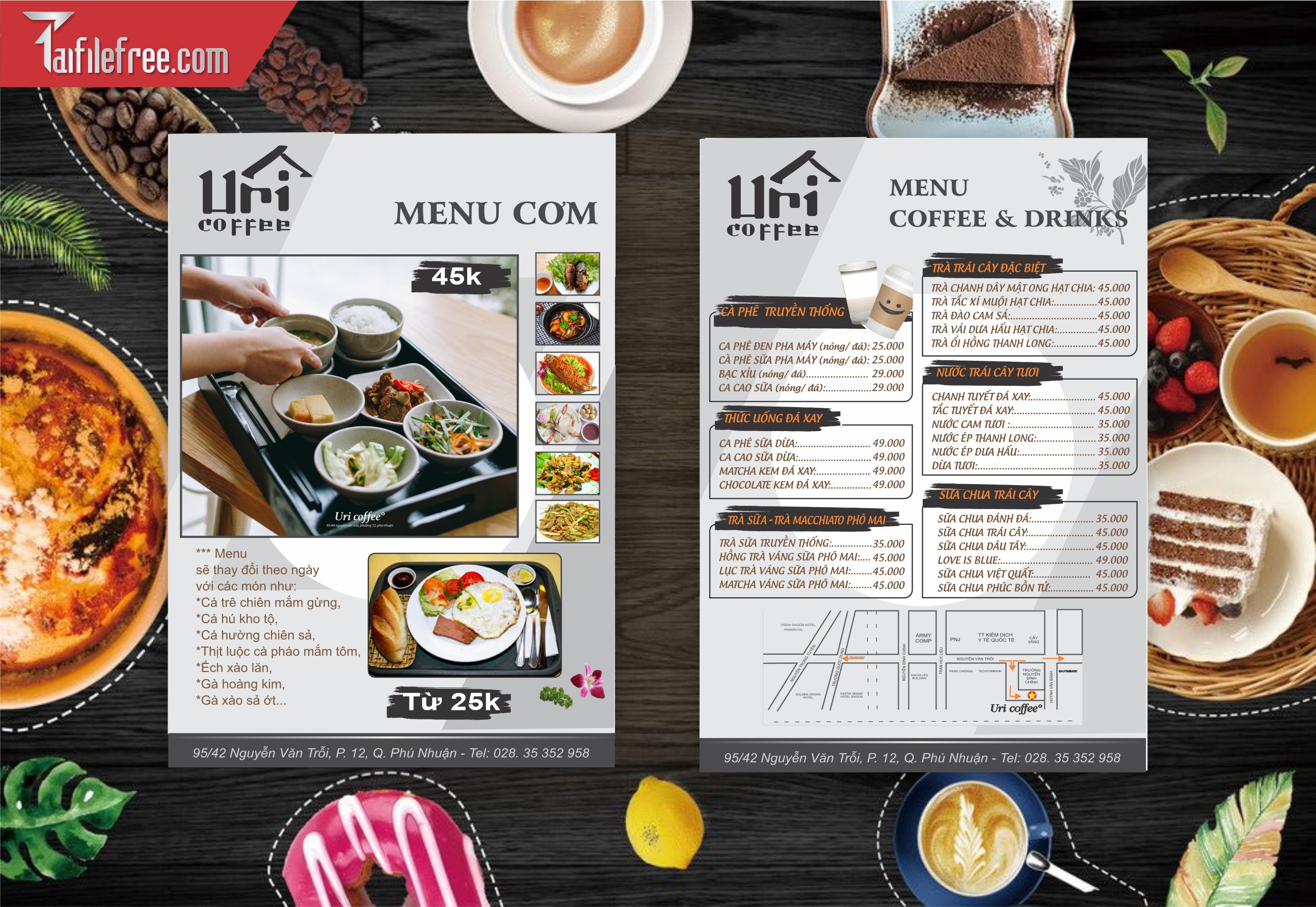 Menu Quán Cà Phê_M60