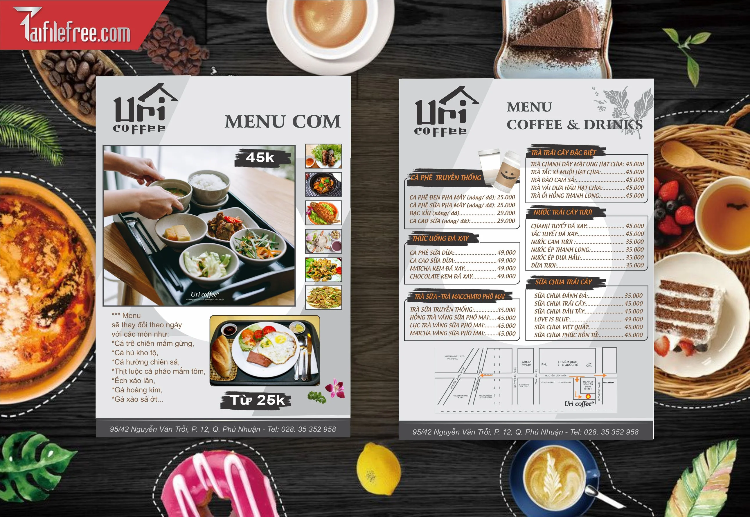 Menu Quán Cà Phê_M60