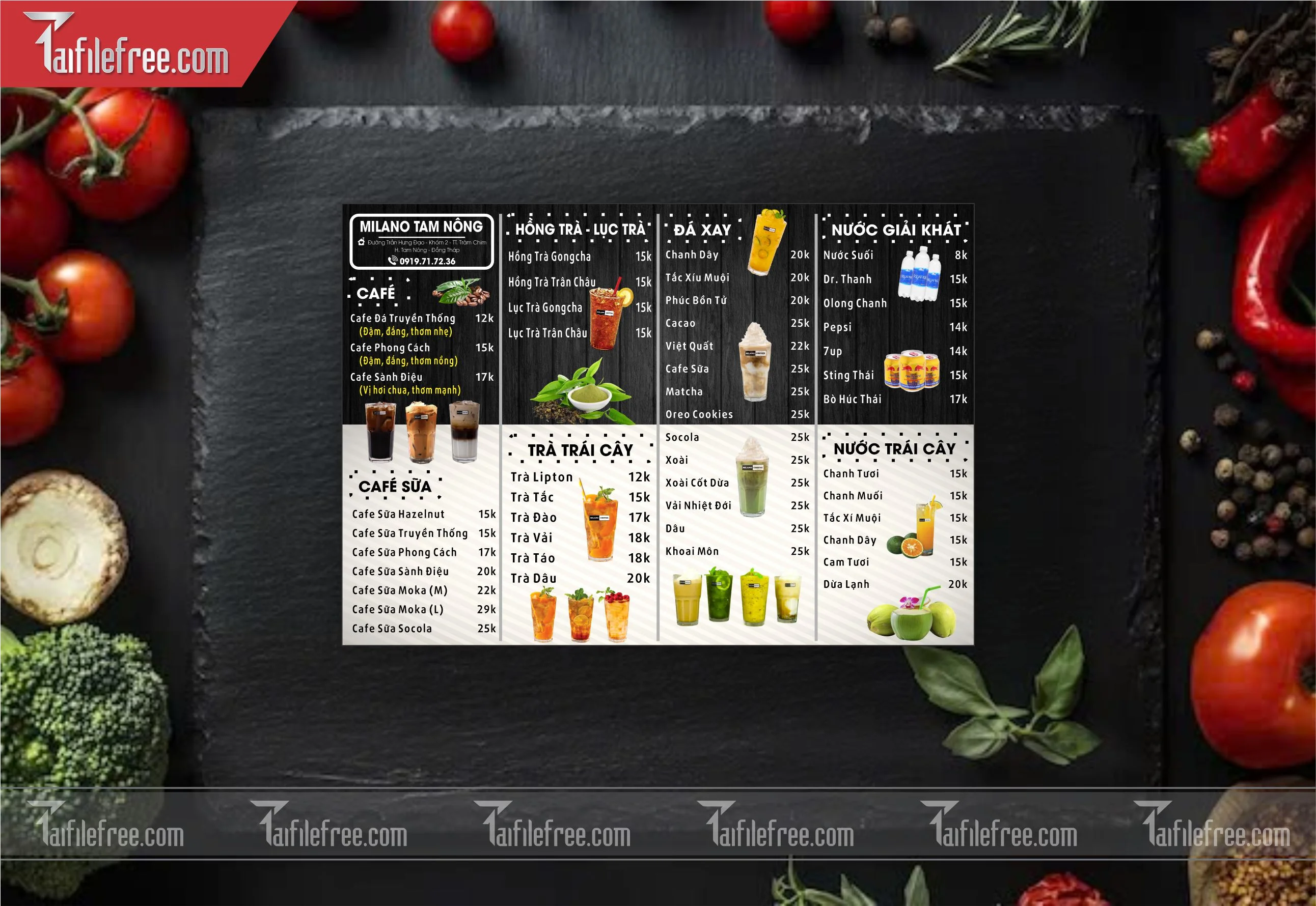 Menu Nước Giải khát, ăn vặt_M65