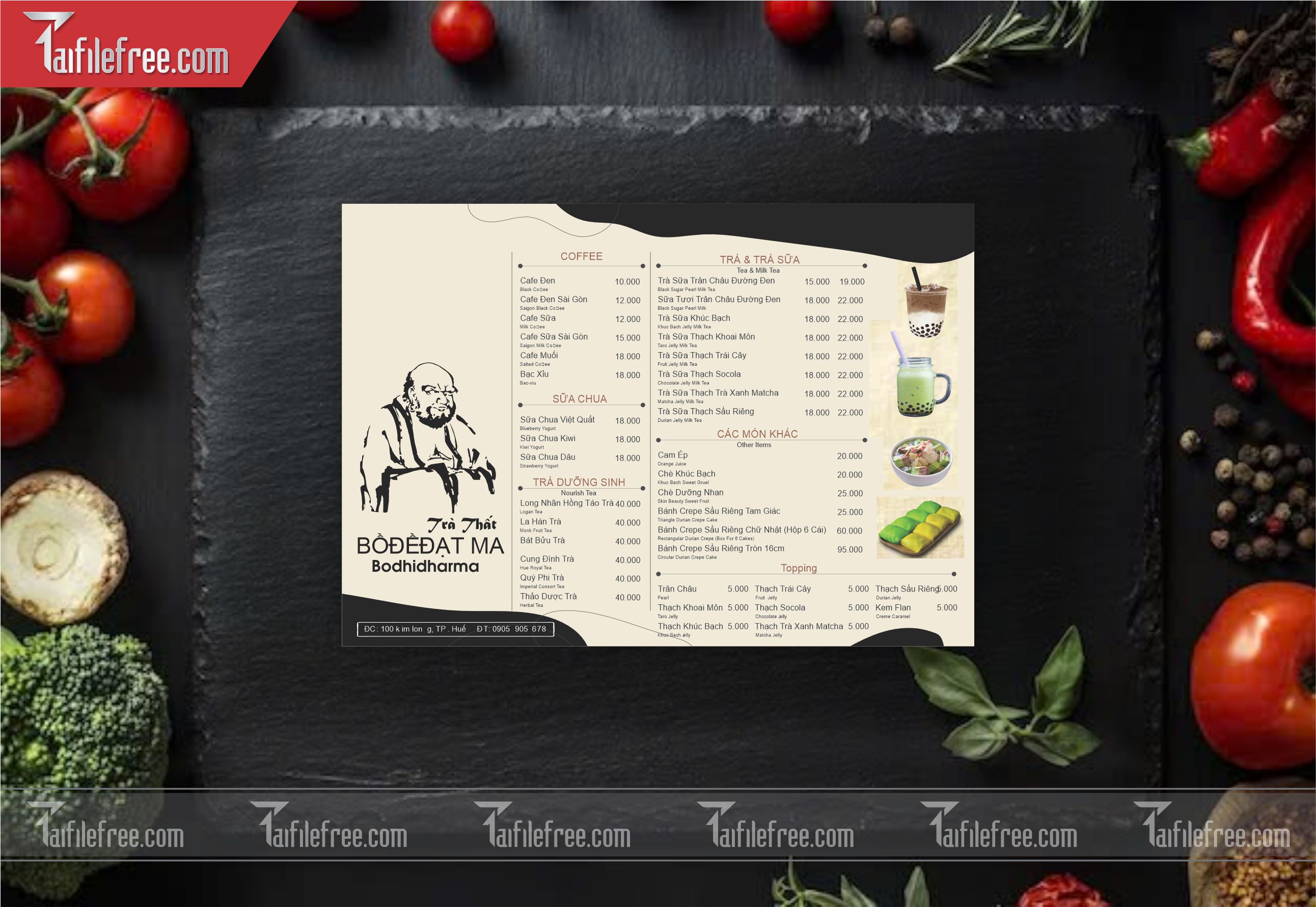 Menu Quán Cà Phê_M68