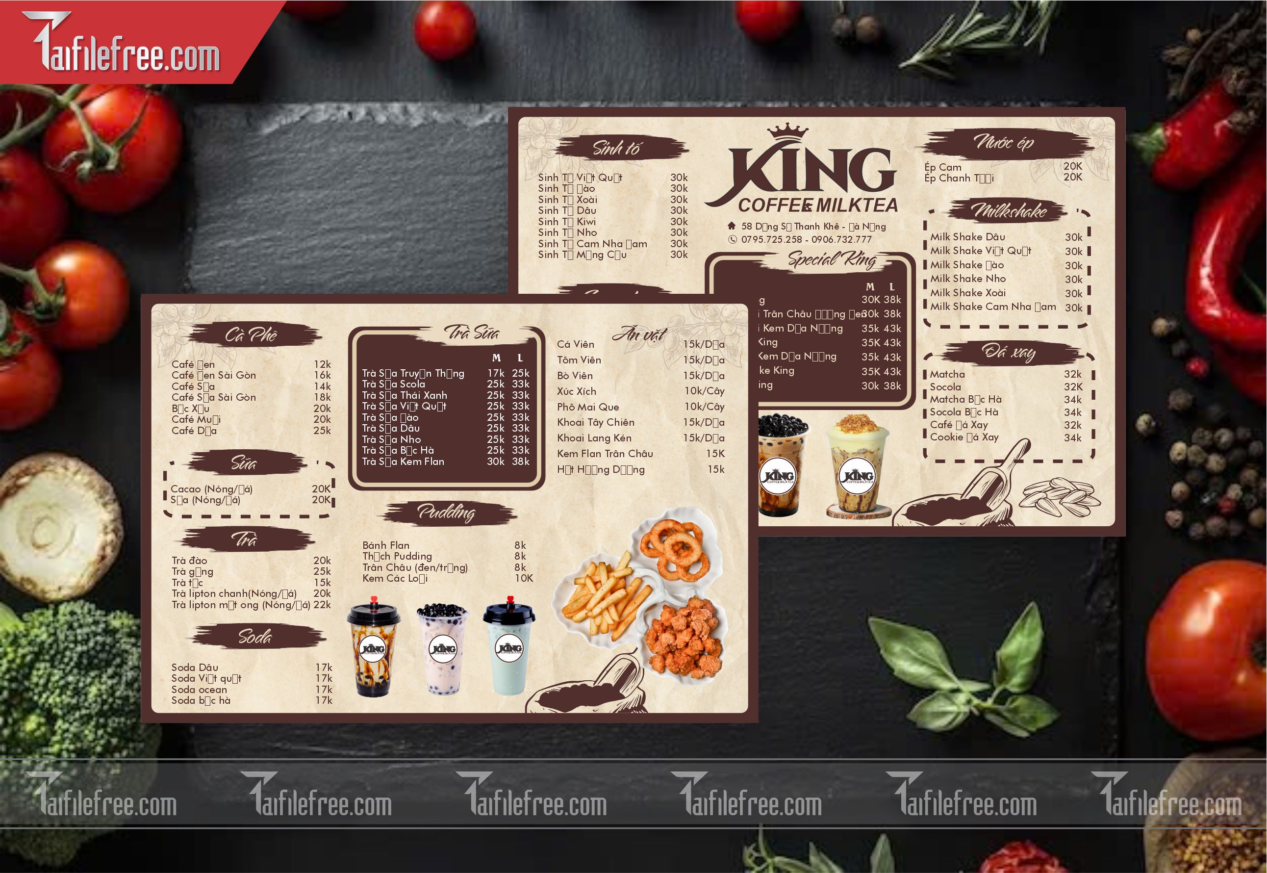 Menu Quán Cà Phê_M71