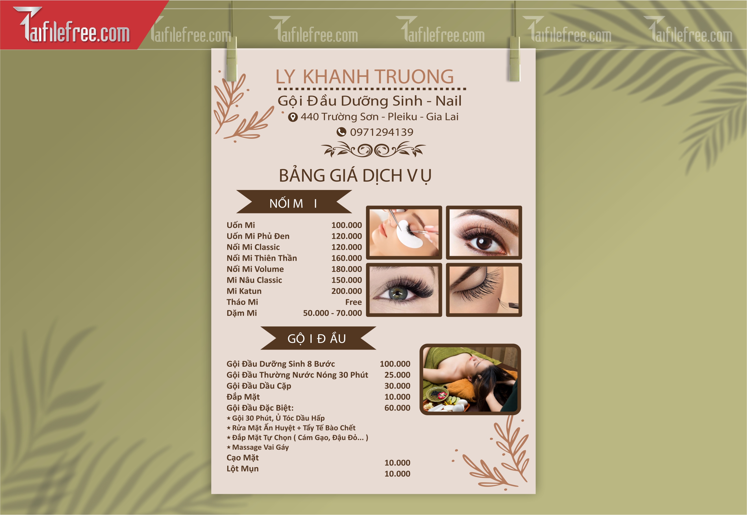 Mẫu Vector Menu Spa Đẹp_M84