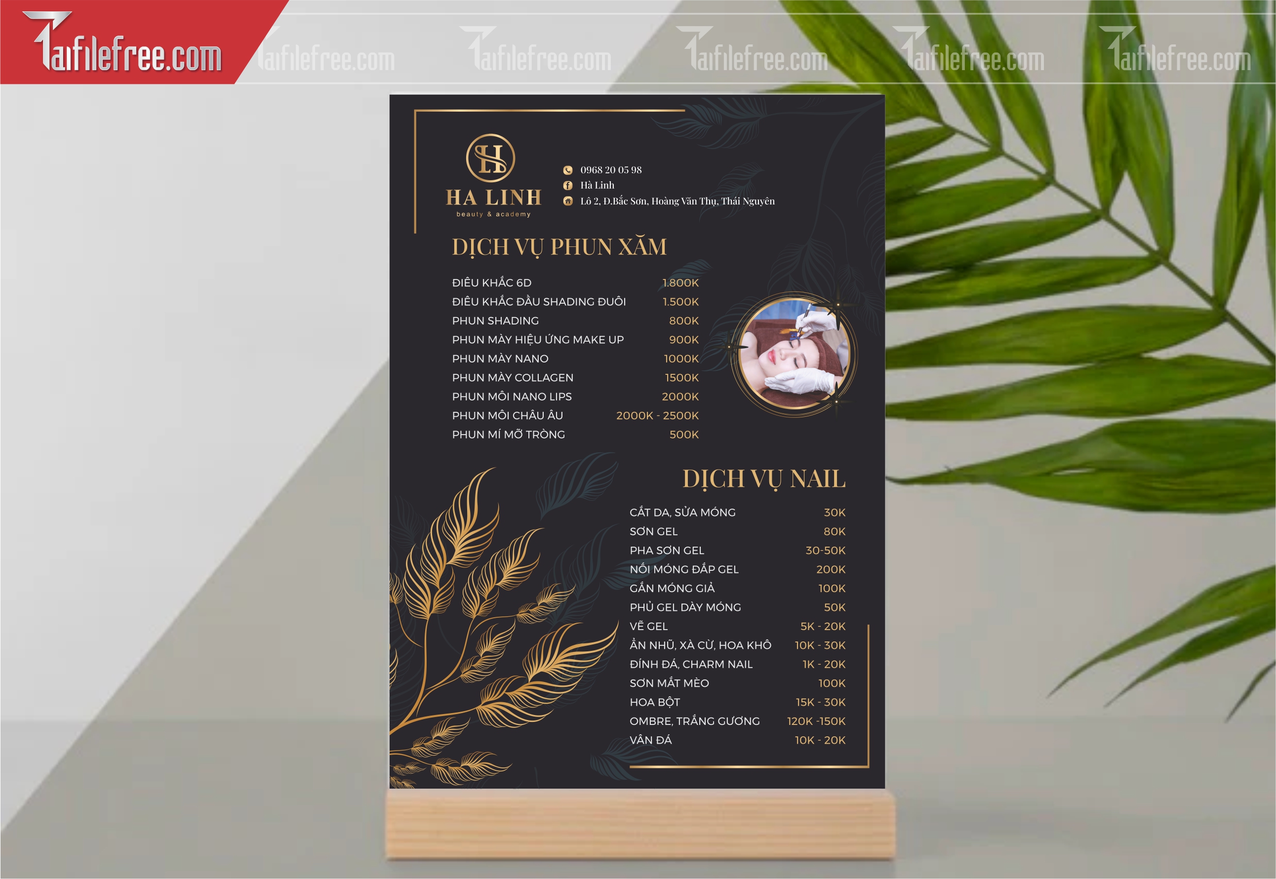 Mẫu Vector Menu Spa Đẹp_M85