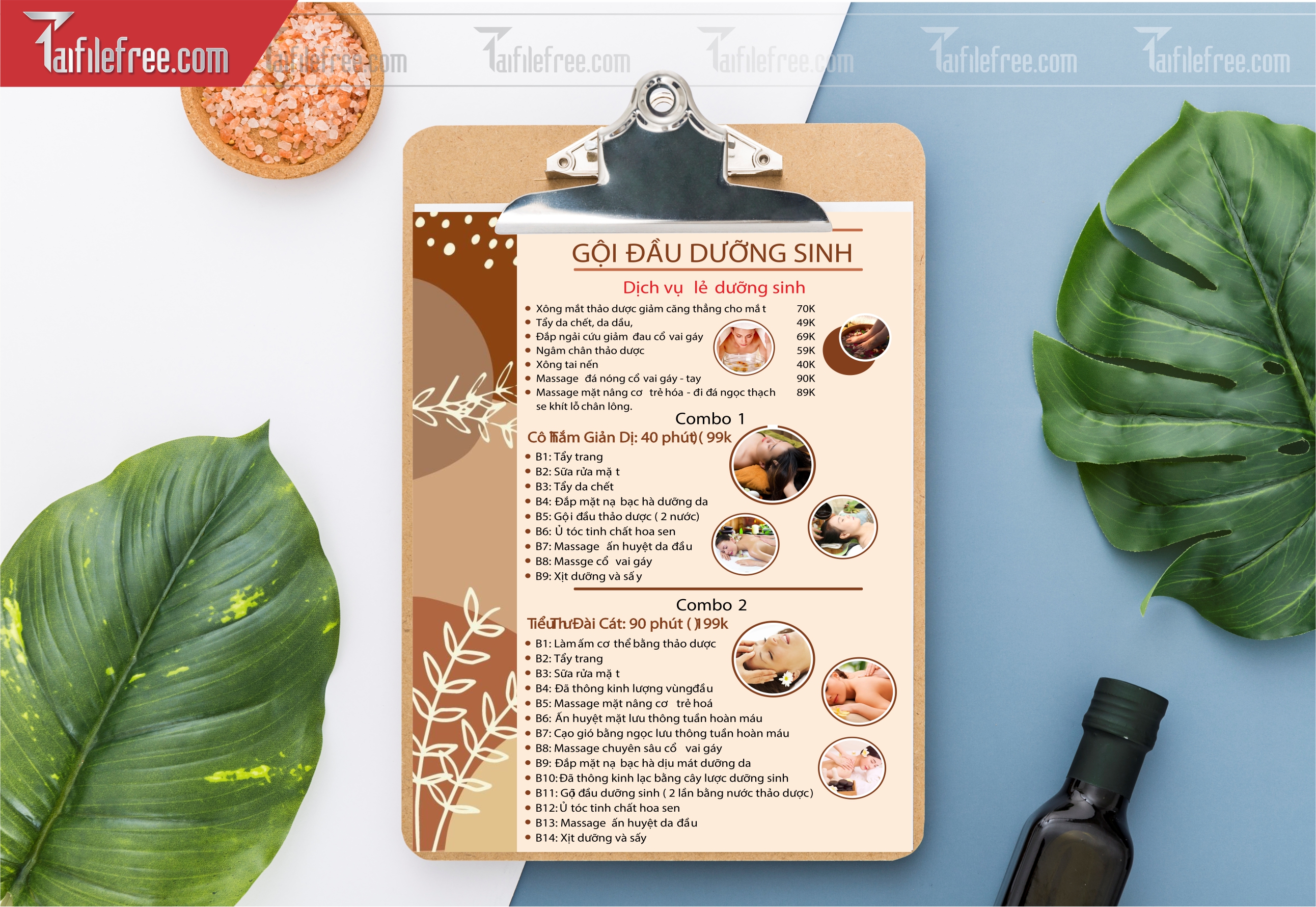 Mẫu Vector Menu Spa Đẹp_M86