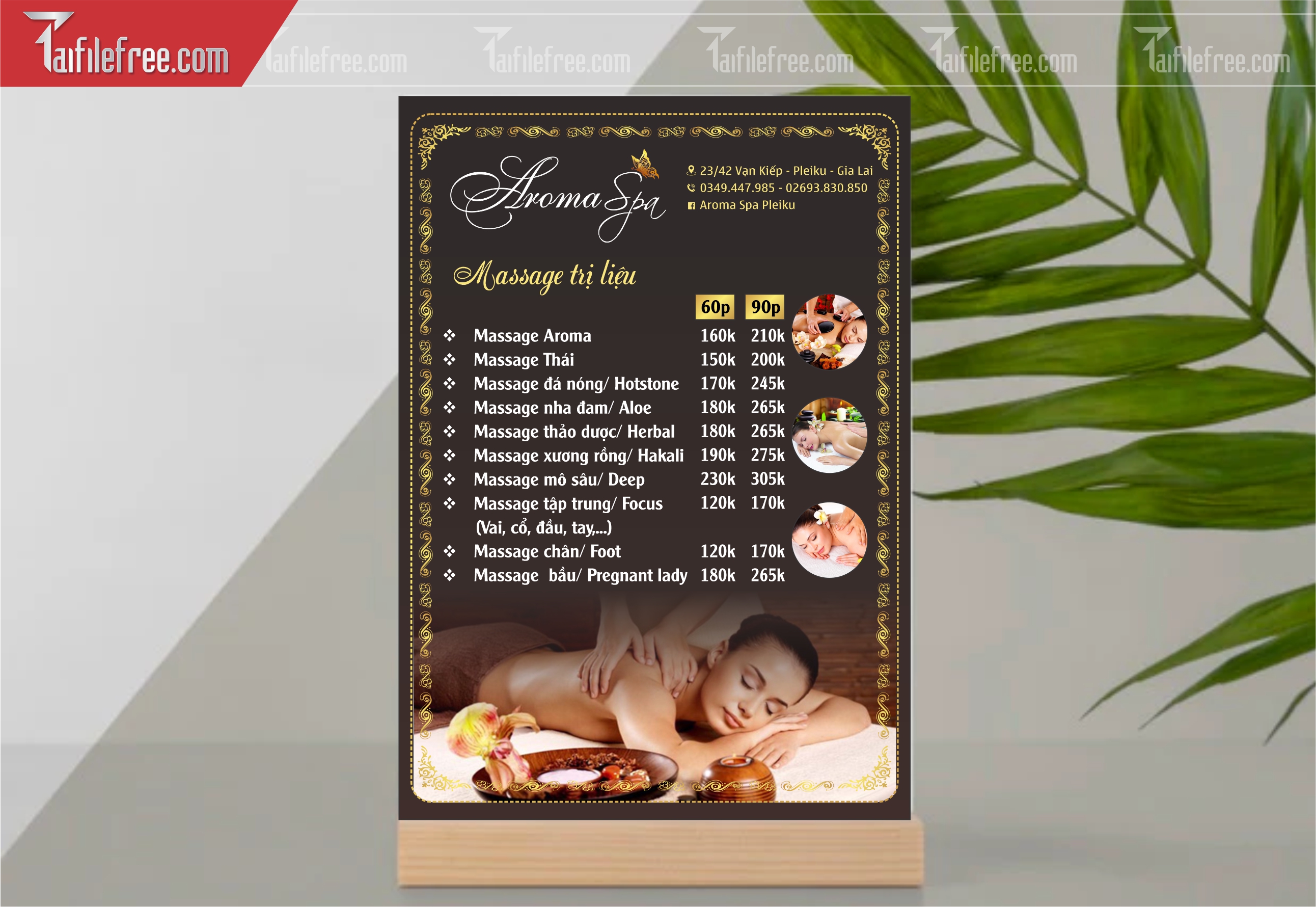 Mẫu Vector Menu Spa Đẹp_M89