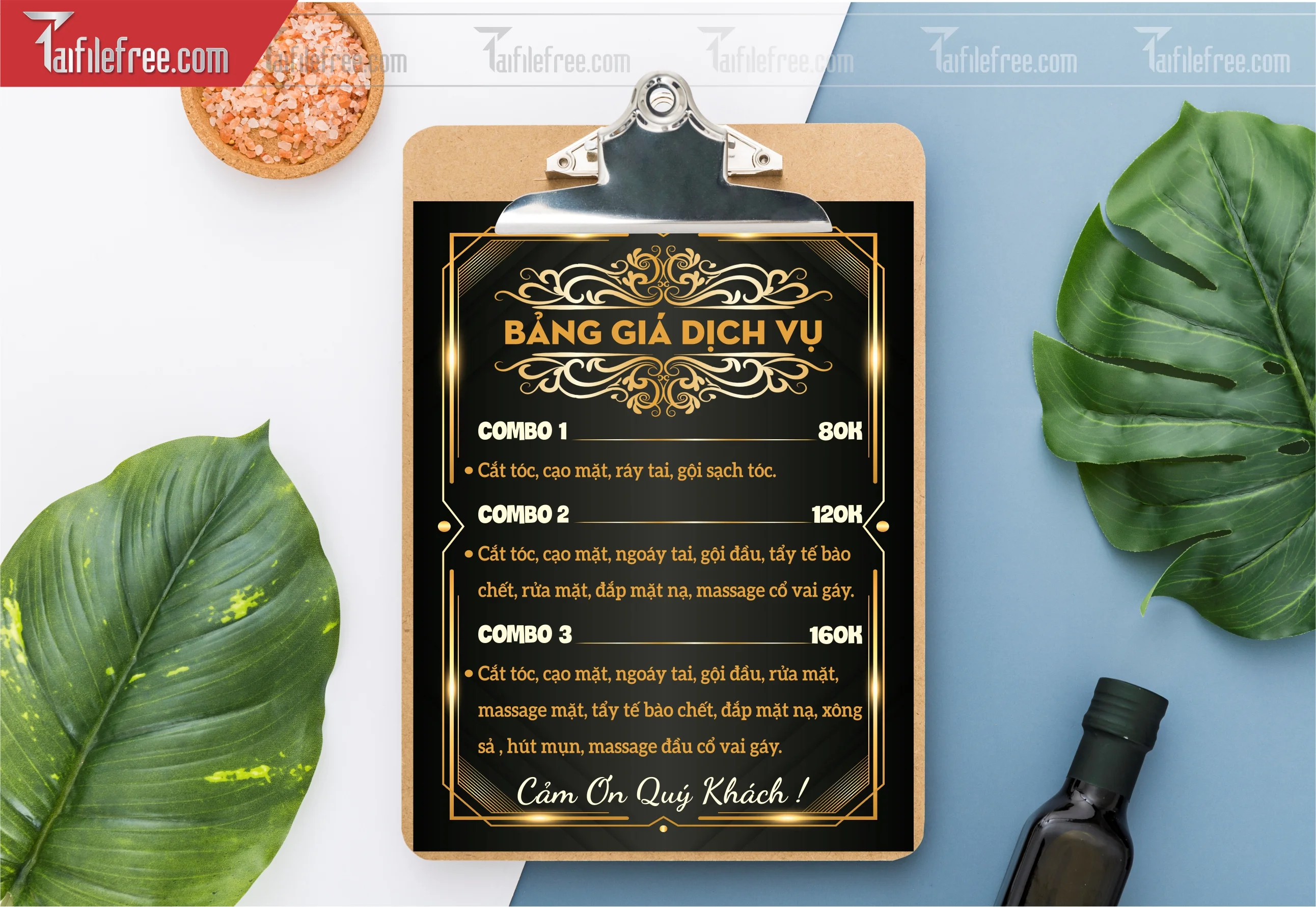 Mẫu Vector Menu Spa Đẹp_M90