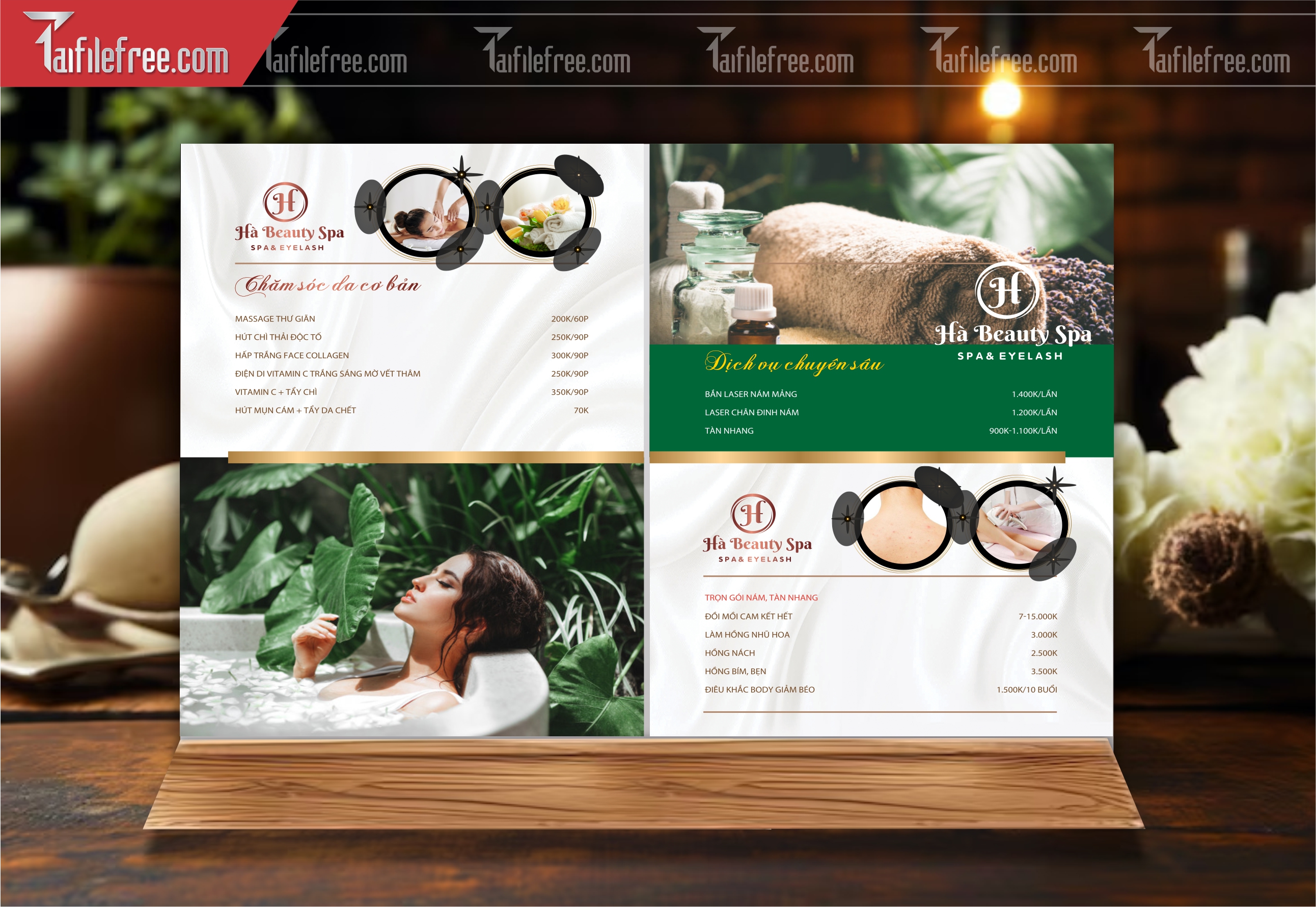 Mẫu Vector Menu Spa Đẹp_M92