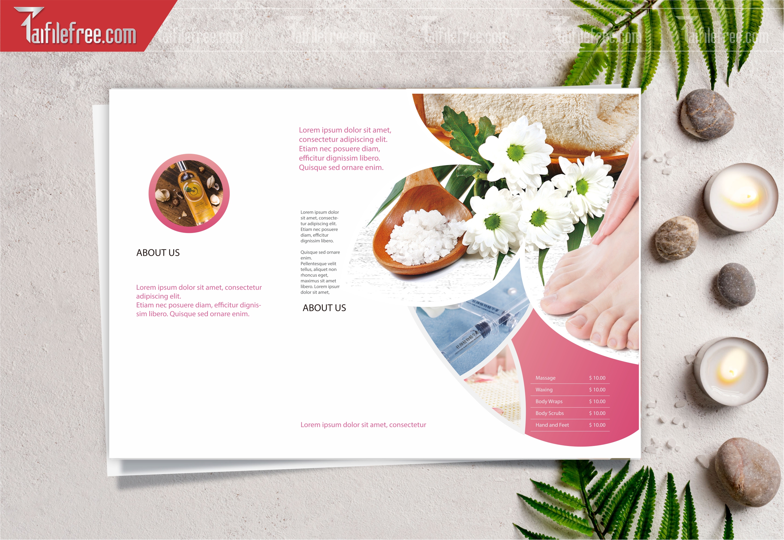 Mẫu Vector Menu Spa Đẹp_M94