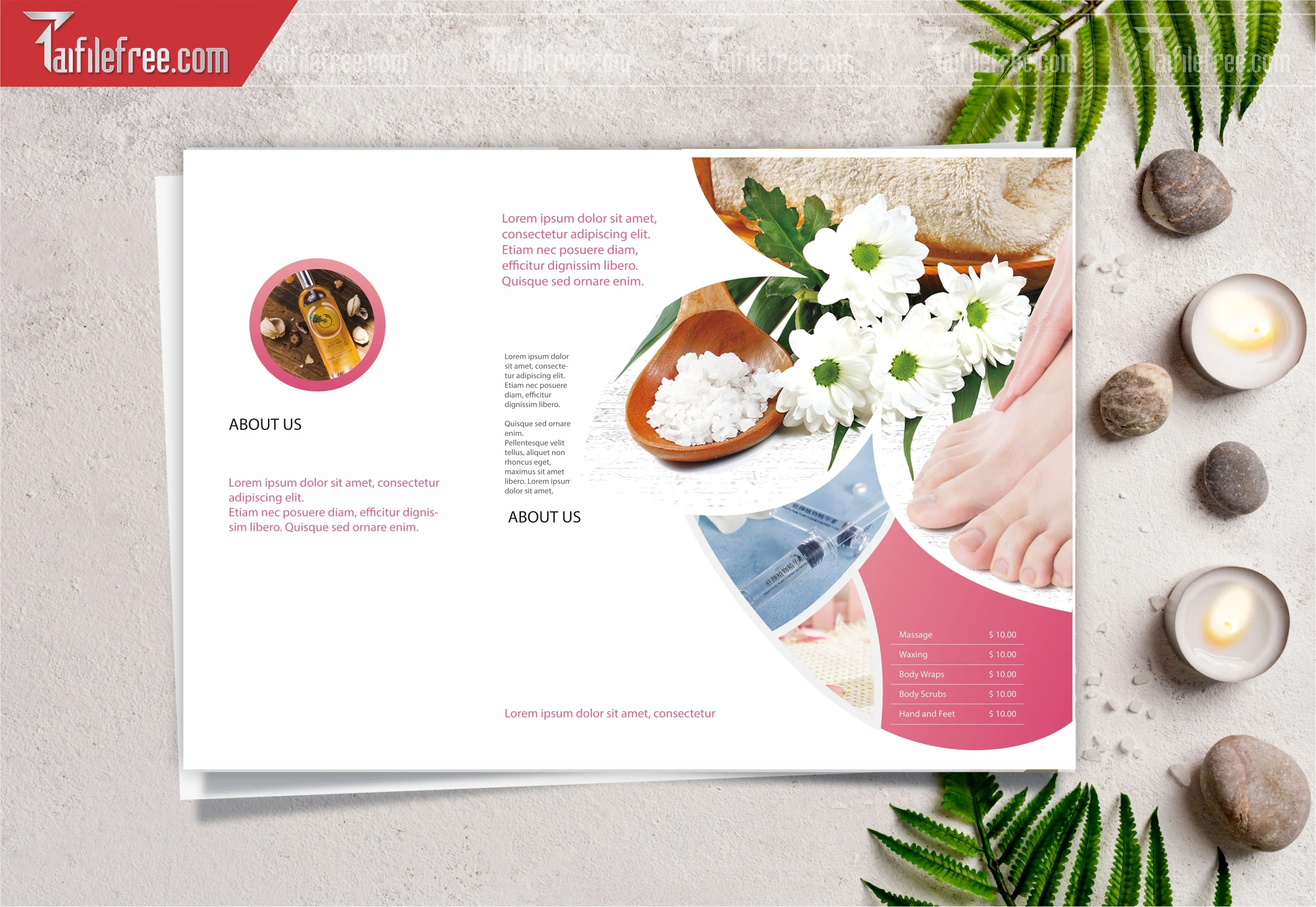 Mẫu Vector Menu Spa Đẹp_M94