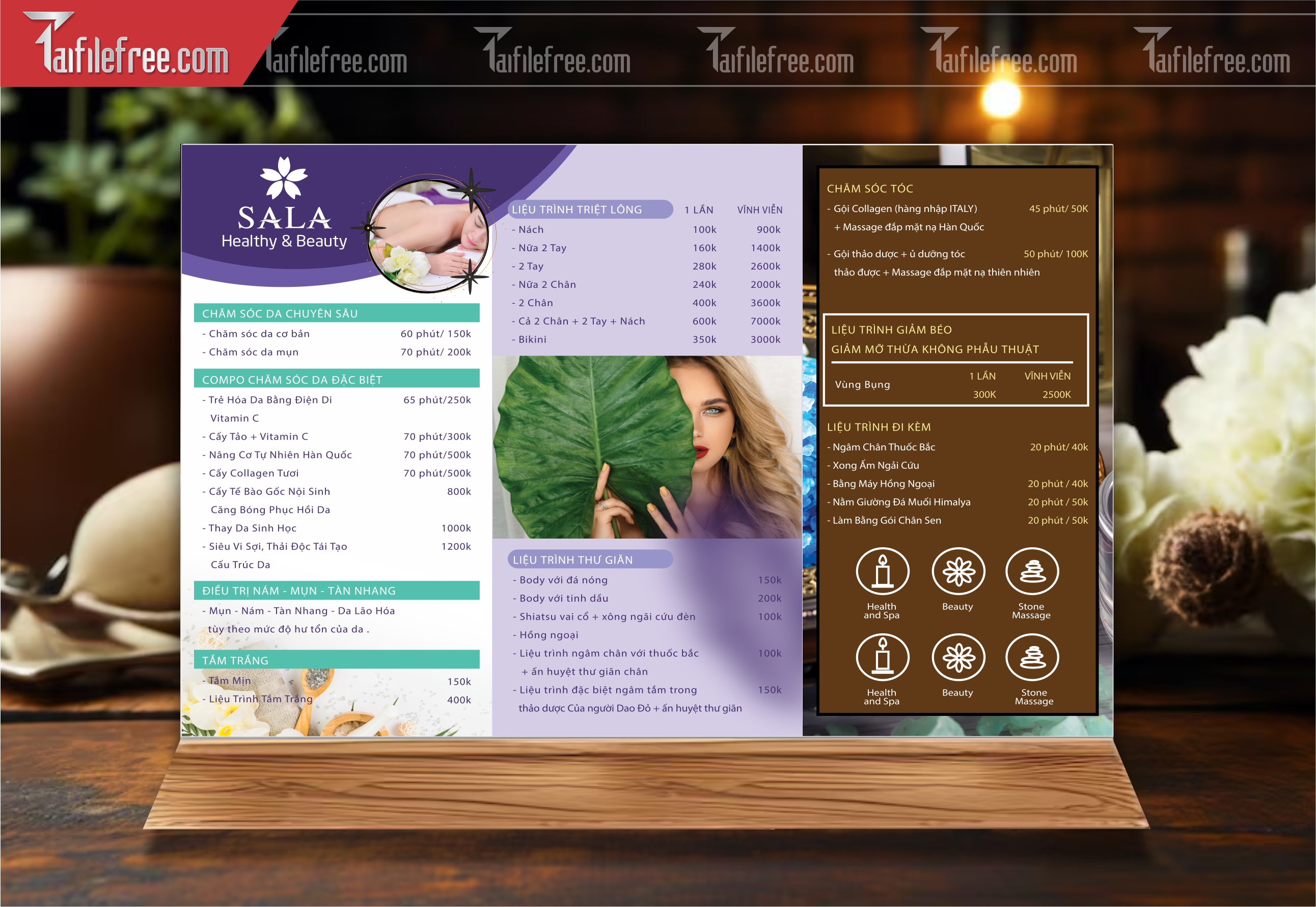 Mẫu Vector Menu Spa Đẹp_M95