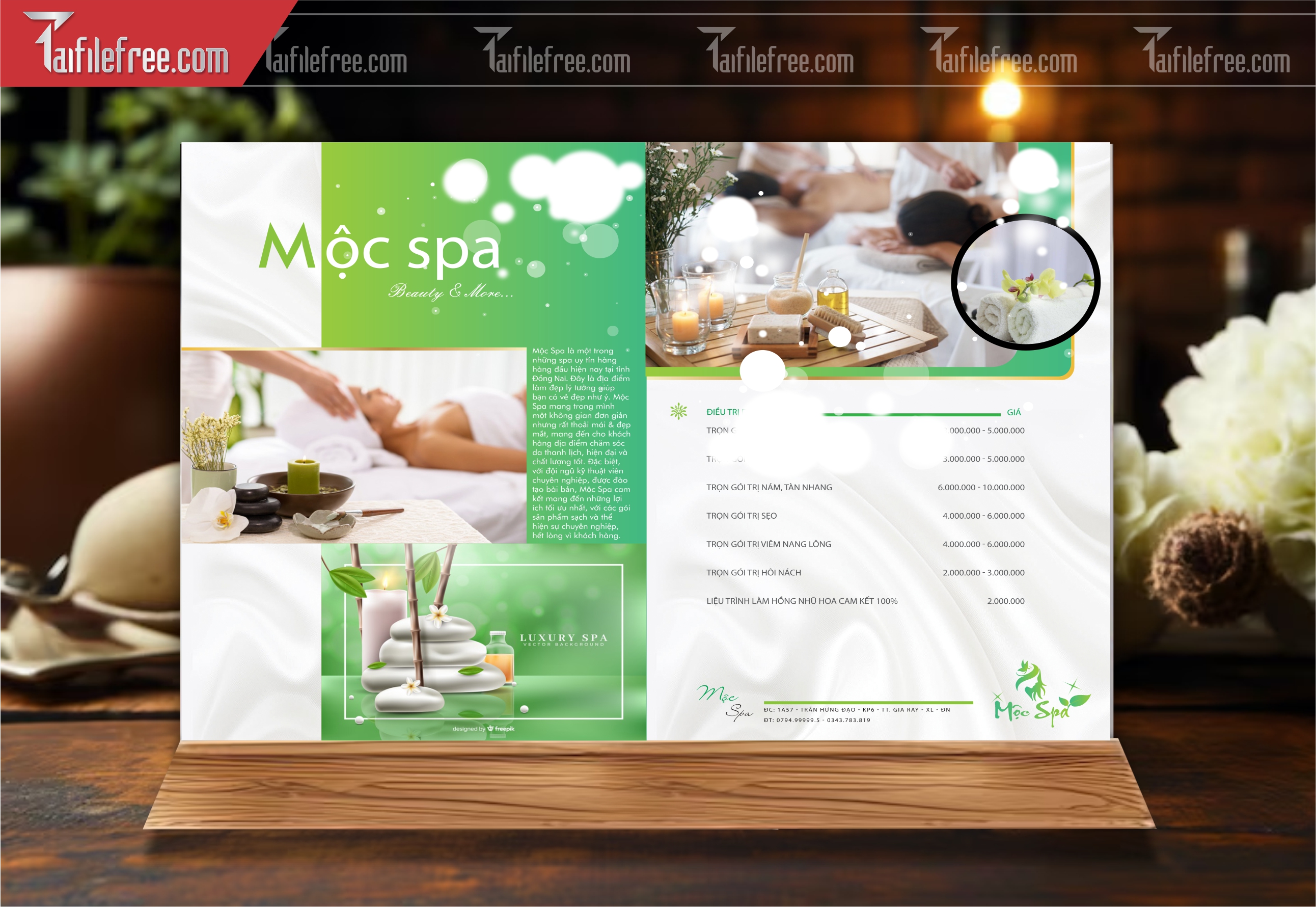 Mẫu Vector Menu Spa Đẹp_M96