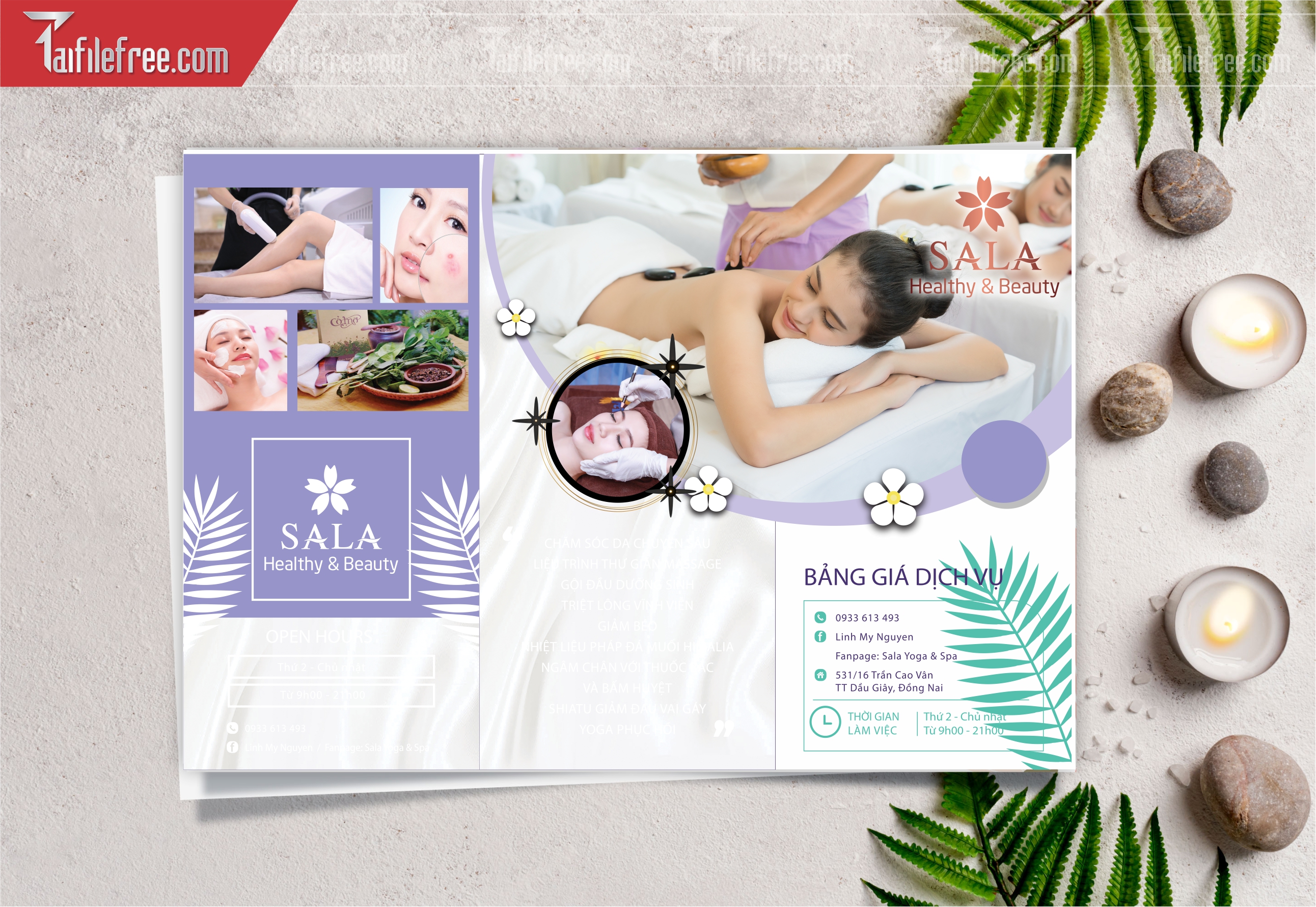Mẫu Vector Menu Spa Đẹp_M97