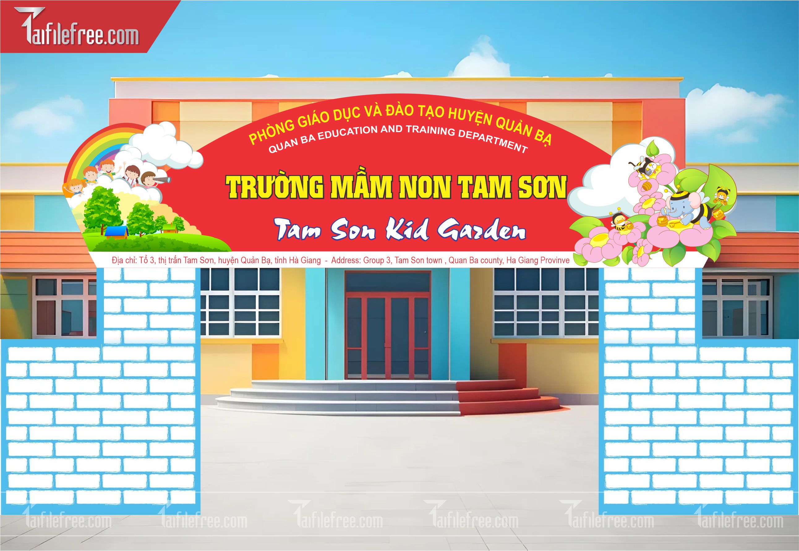 Cổng Trường Trang Trí cho Trường Mầm Non_MN04
