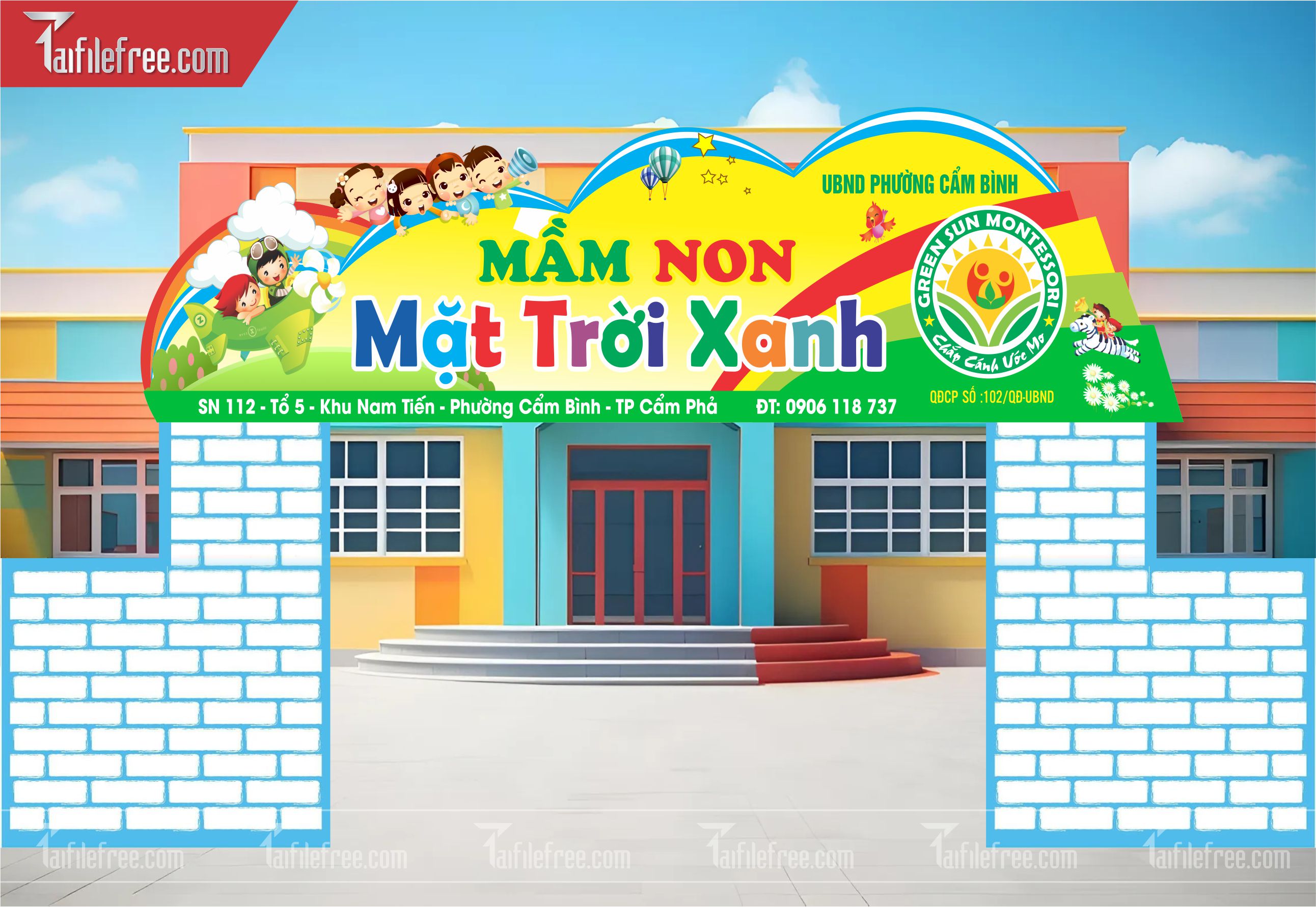 Cổng Trường Trang Trí cho Trường Mầm Non_MN06