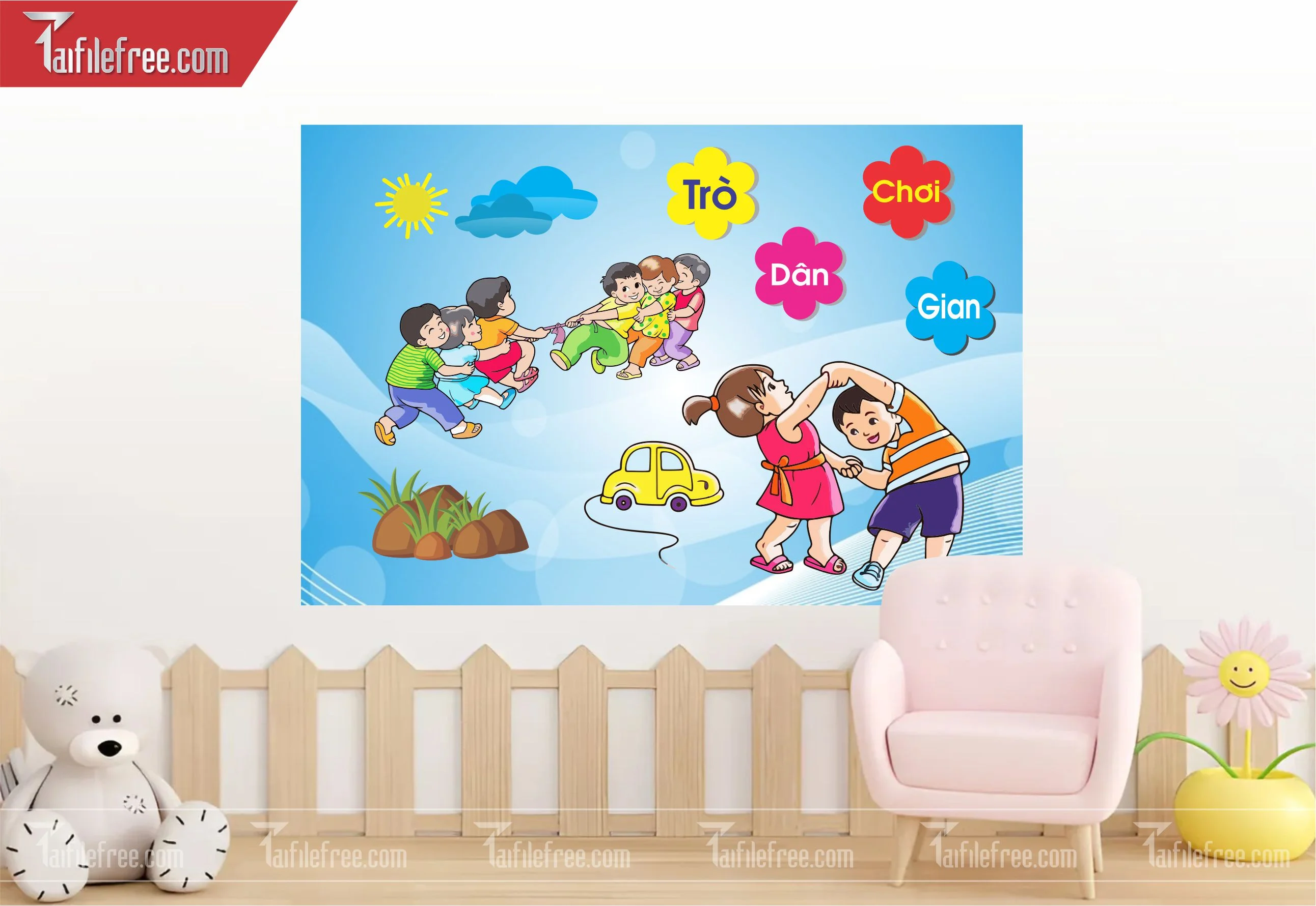 Tranh Mầm Non Chủ đề Trò Chơi Nhân Dan_MN14