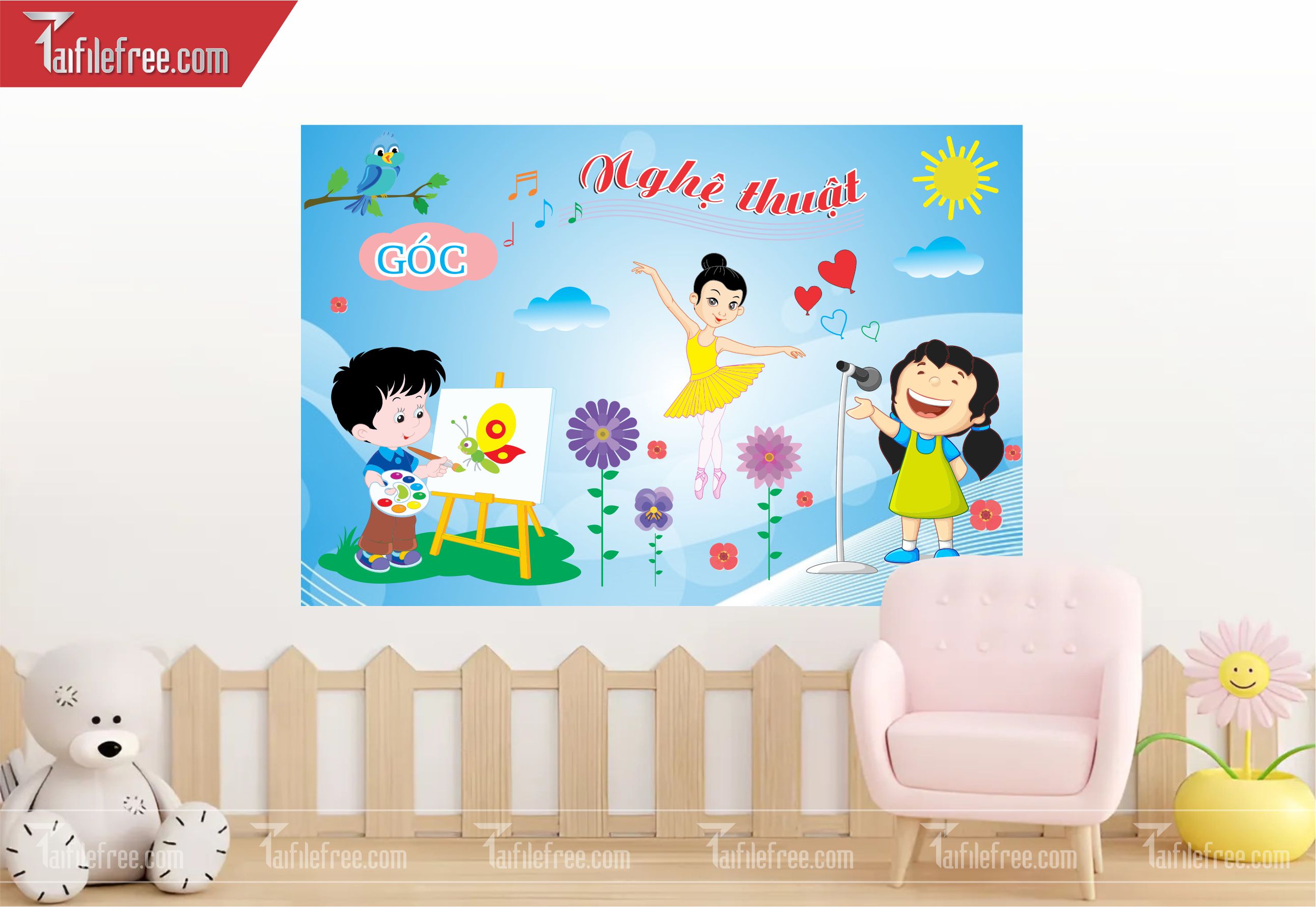 Tranh Mầm Non Chủ đề Nghệ Thuật_MN21