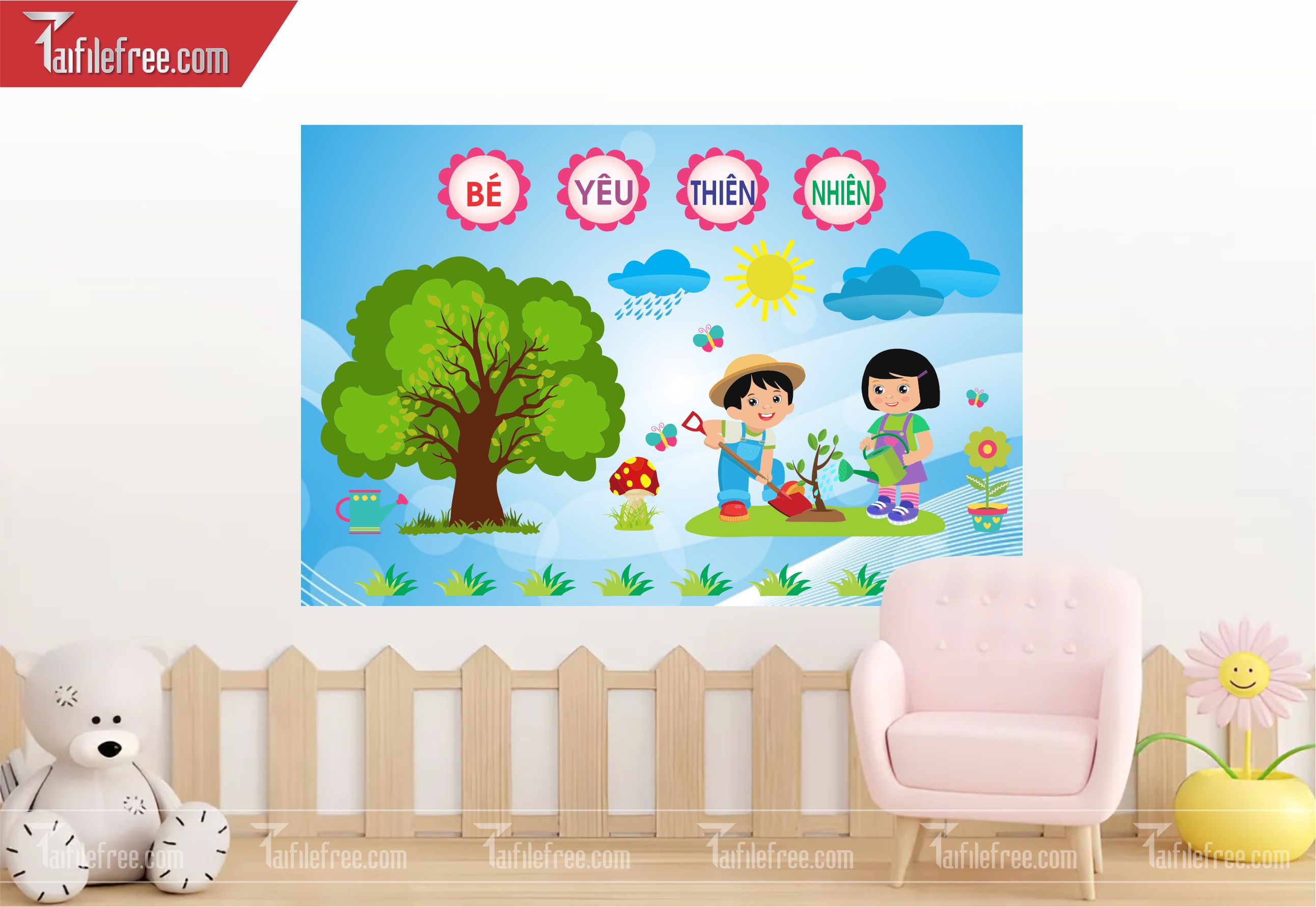 Tranh Mầm Non Chủ đề Bé Yêu Thiên Nhiên_MN25