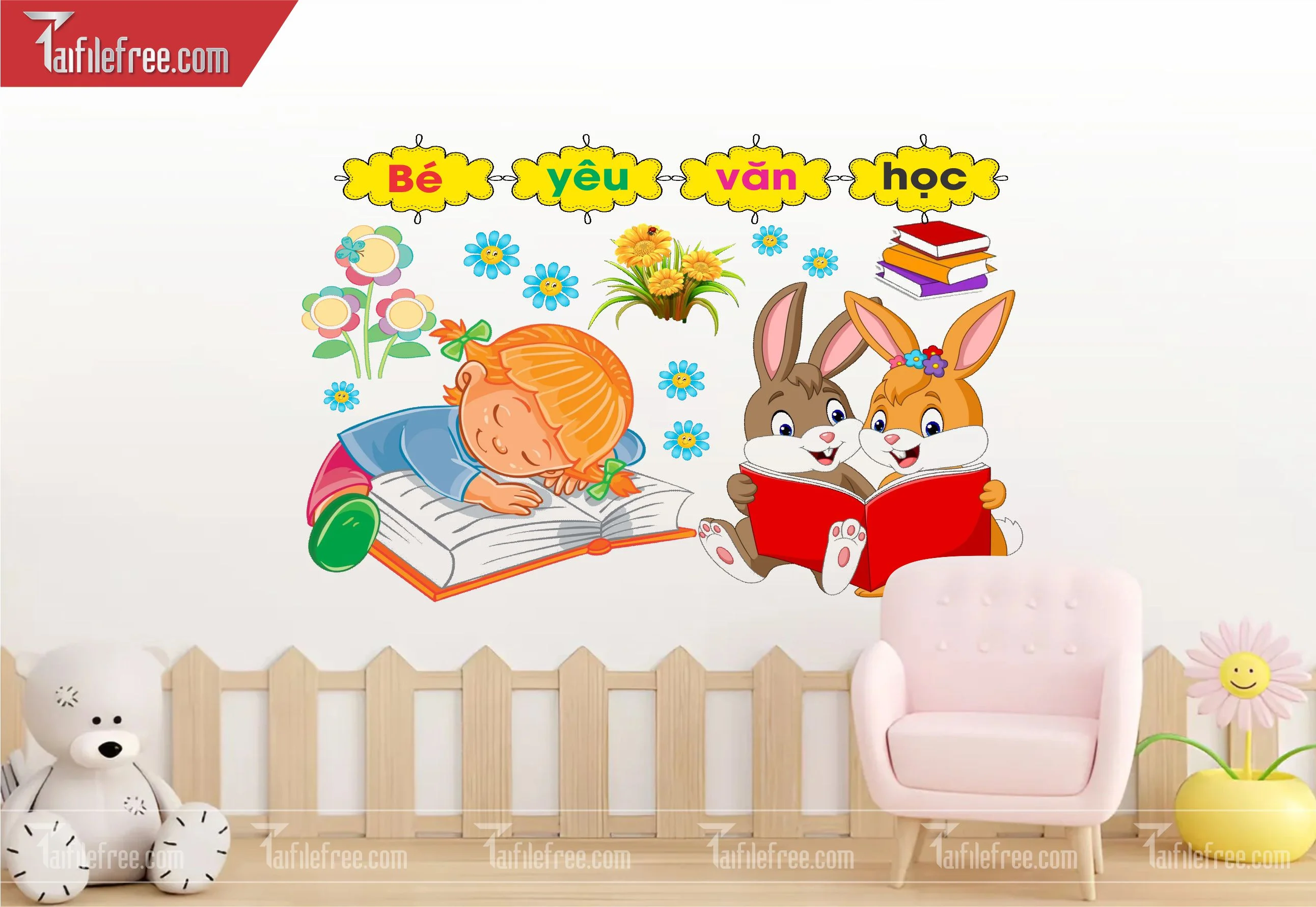 Tranh Mầm Non Chủ đề Bé Yêu Văn Học_MN33