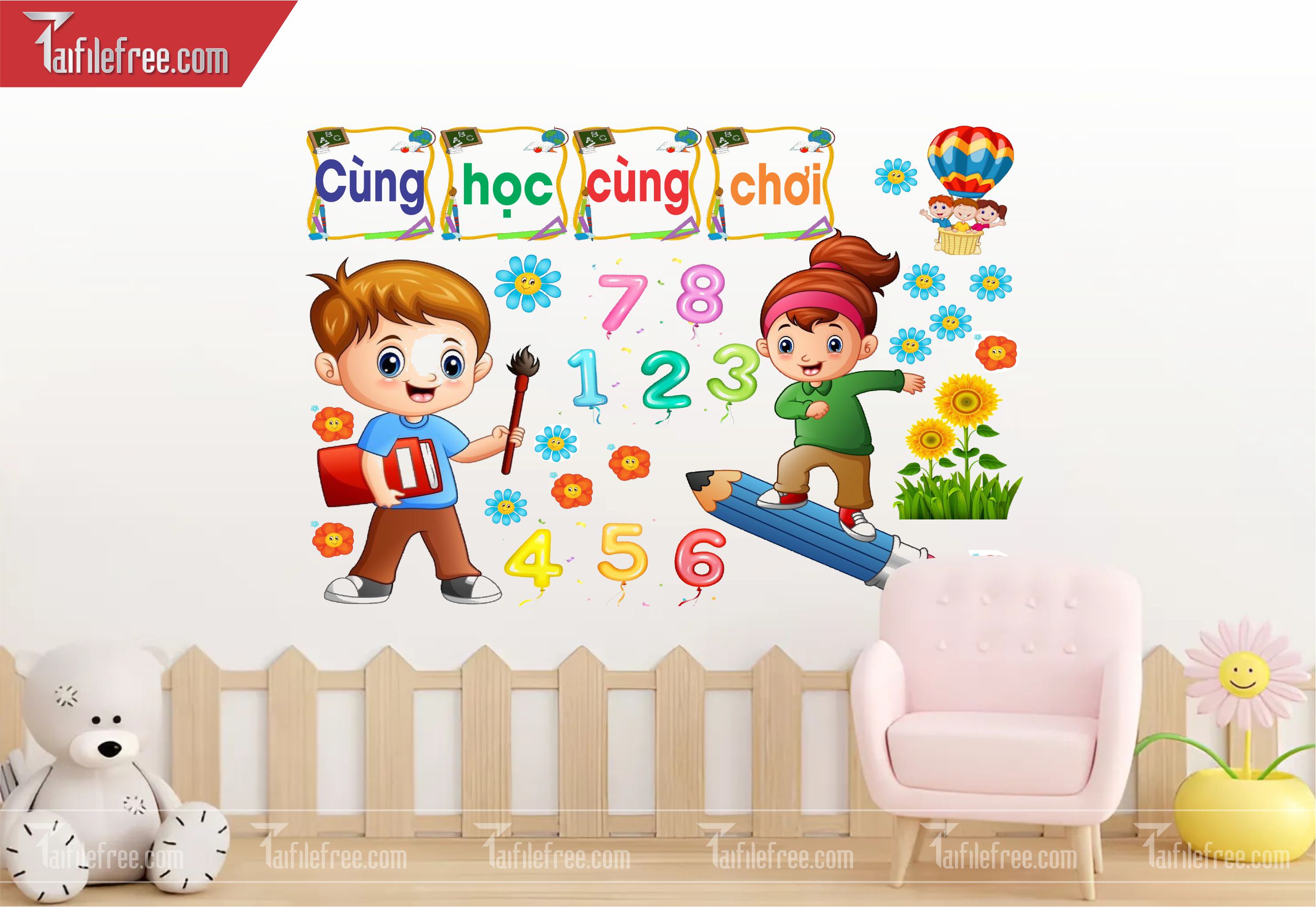 Tranh Mầm Non Chủ đề Cùng Học Cùng Chơi_MN36