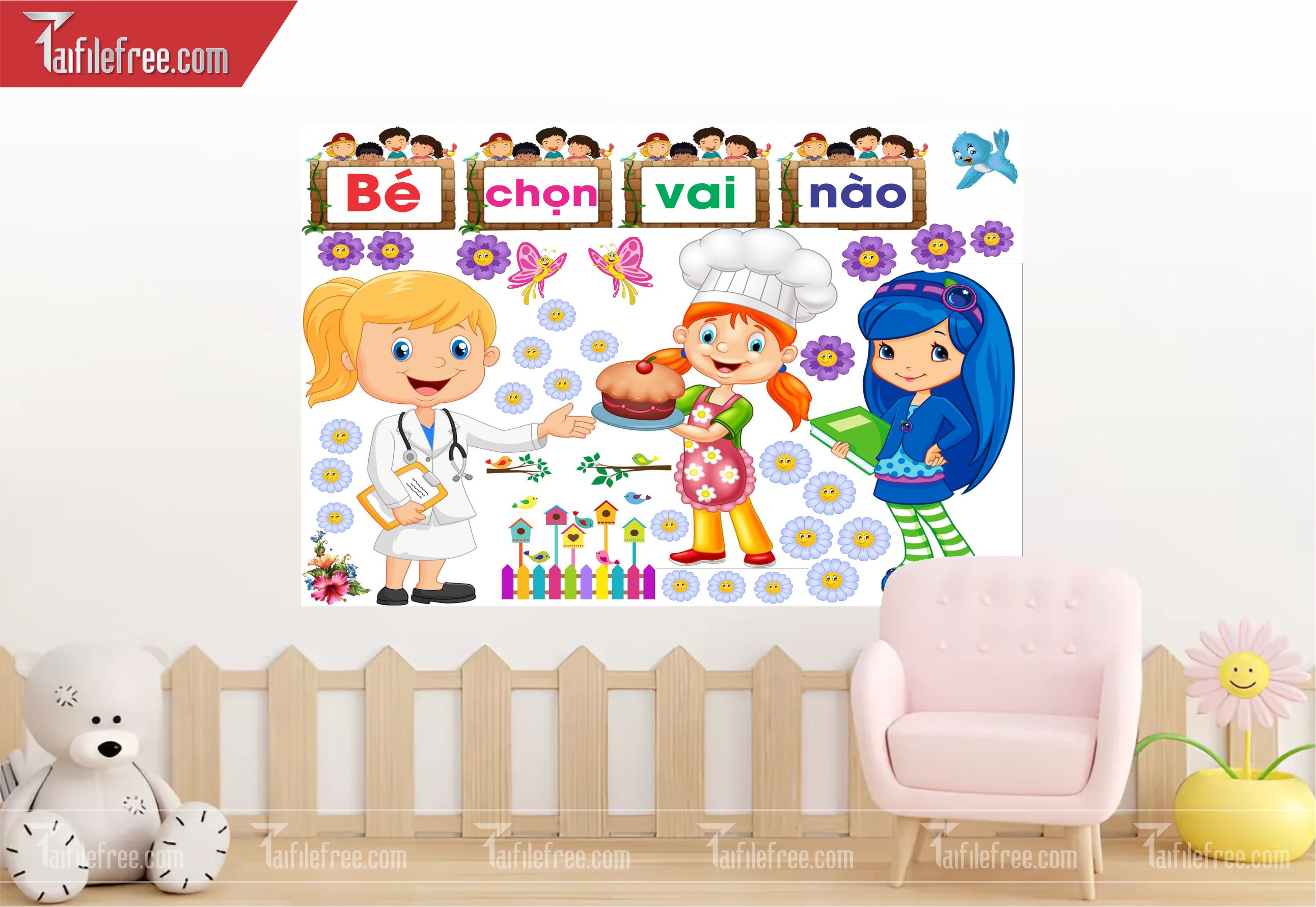 Tranh Mầm Non Chủ đề Bé Chọn Vai Nào_MN37