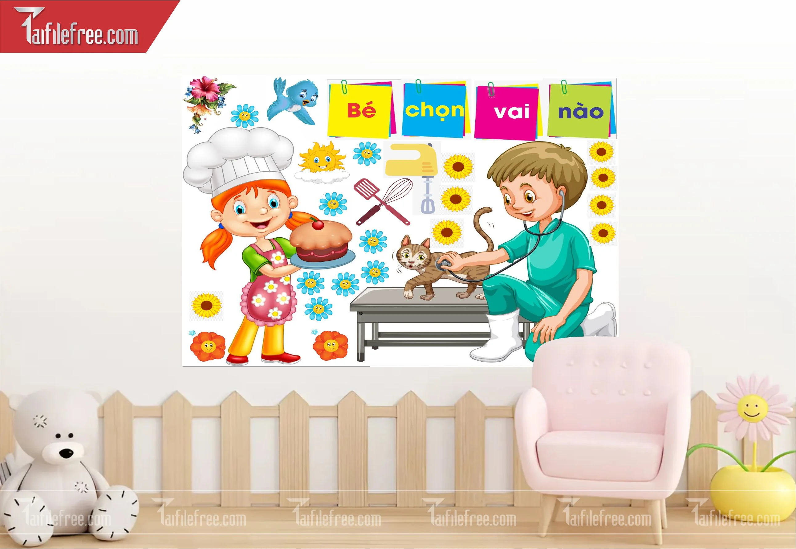 Tranh Mầm Non Chủ đề Bé Chọn Vai Nào_MN41