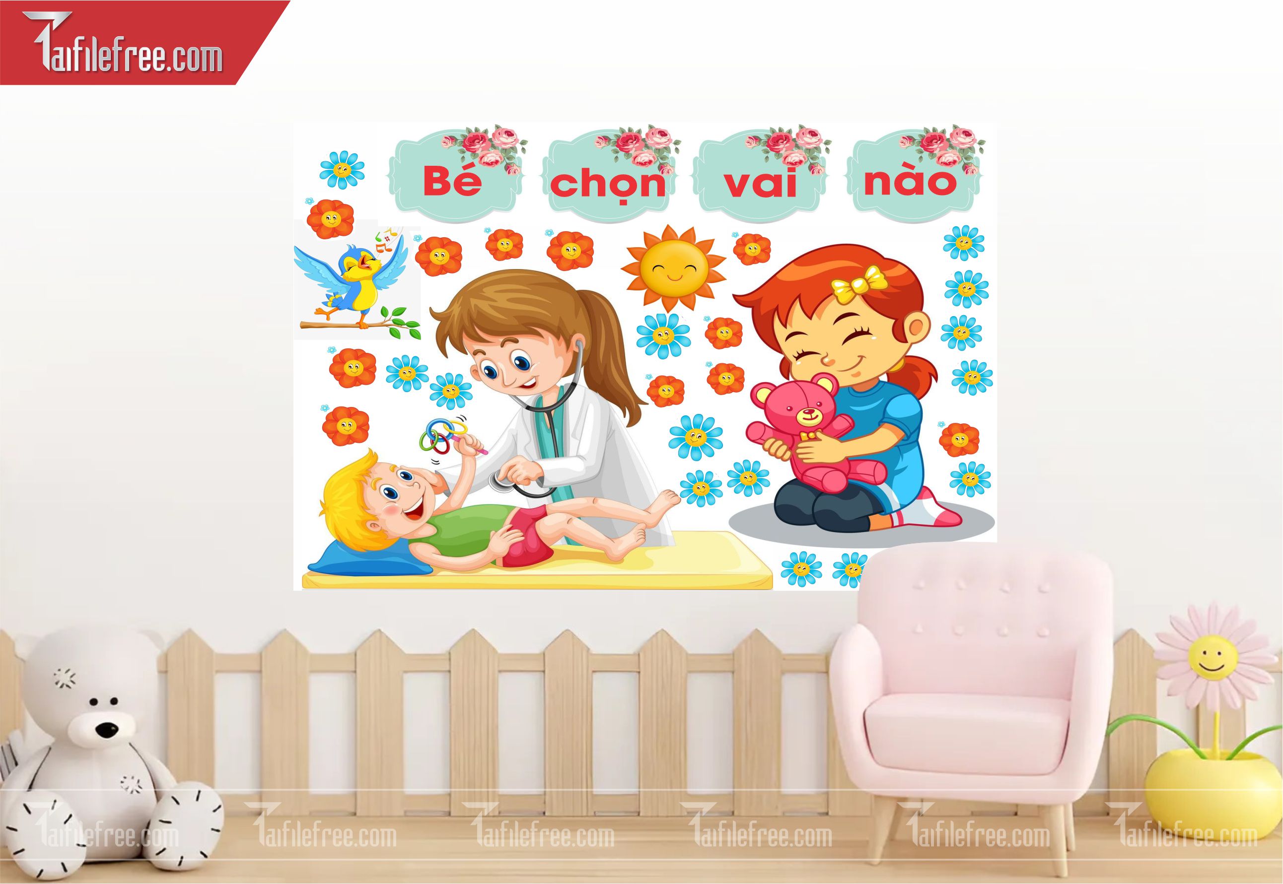 Tranh Mầm Non Chủ đề Bé Chọn Vai Nào_MN47