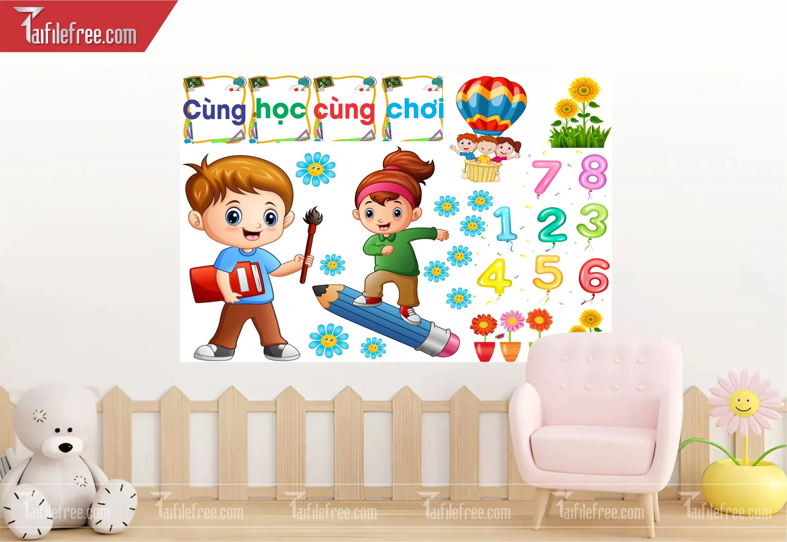 Tranh Mầm Non Chủ đề Cùng Học Cùng Chơi_MN49