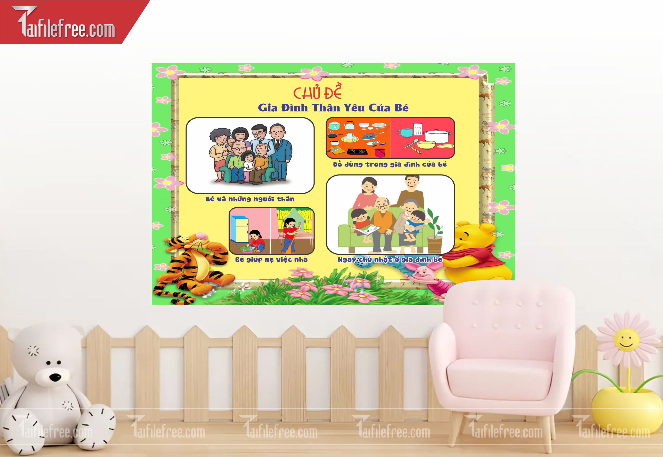 Tranh Mầm Non Chủ đề Gia Đình Thân Yêu Của Bé_MN51
