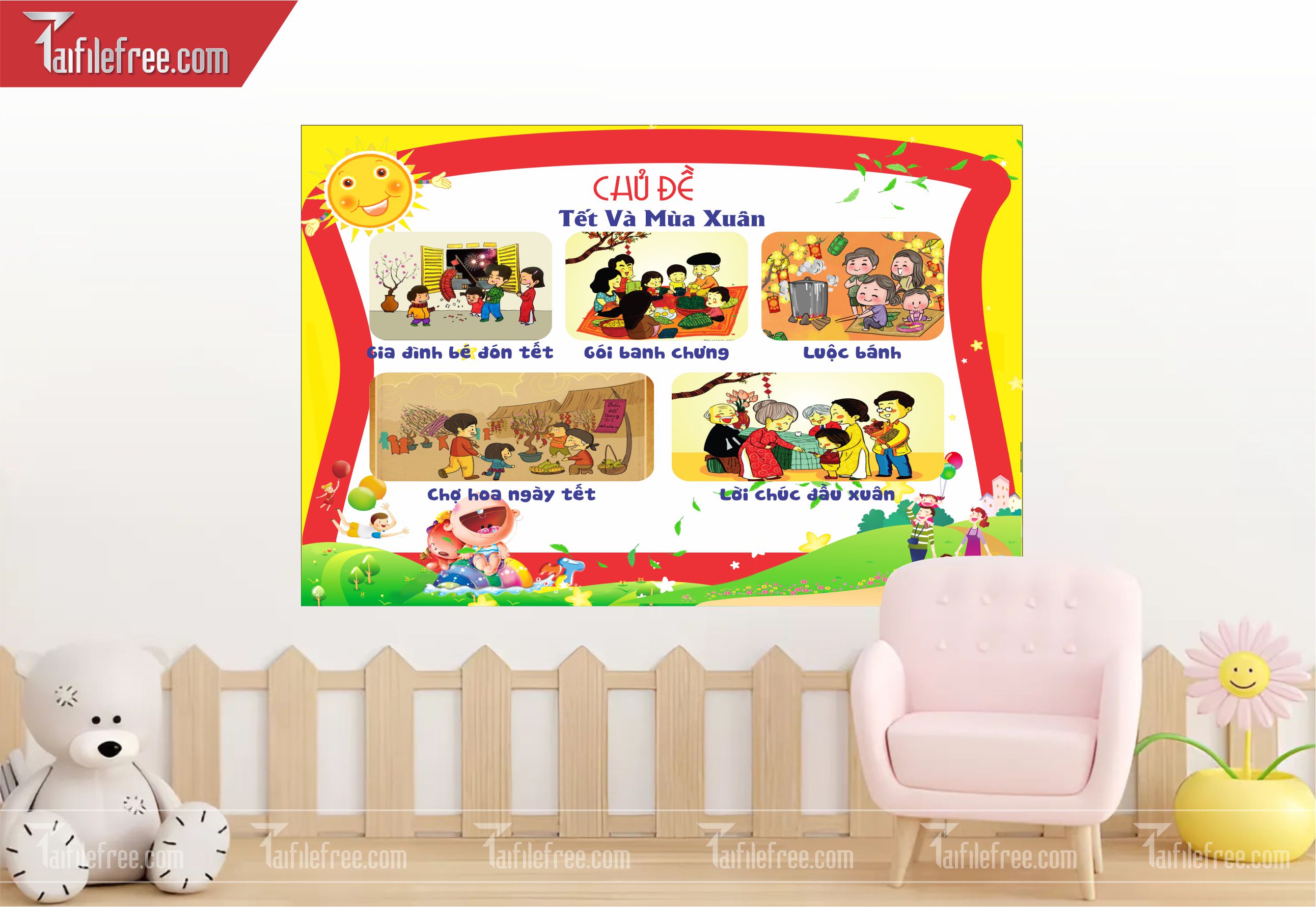 Tranh Mầm Non Chủ đề Tết Và Mùa Xuân_MN52
