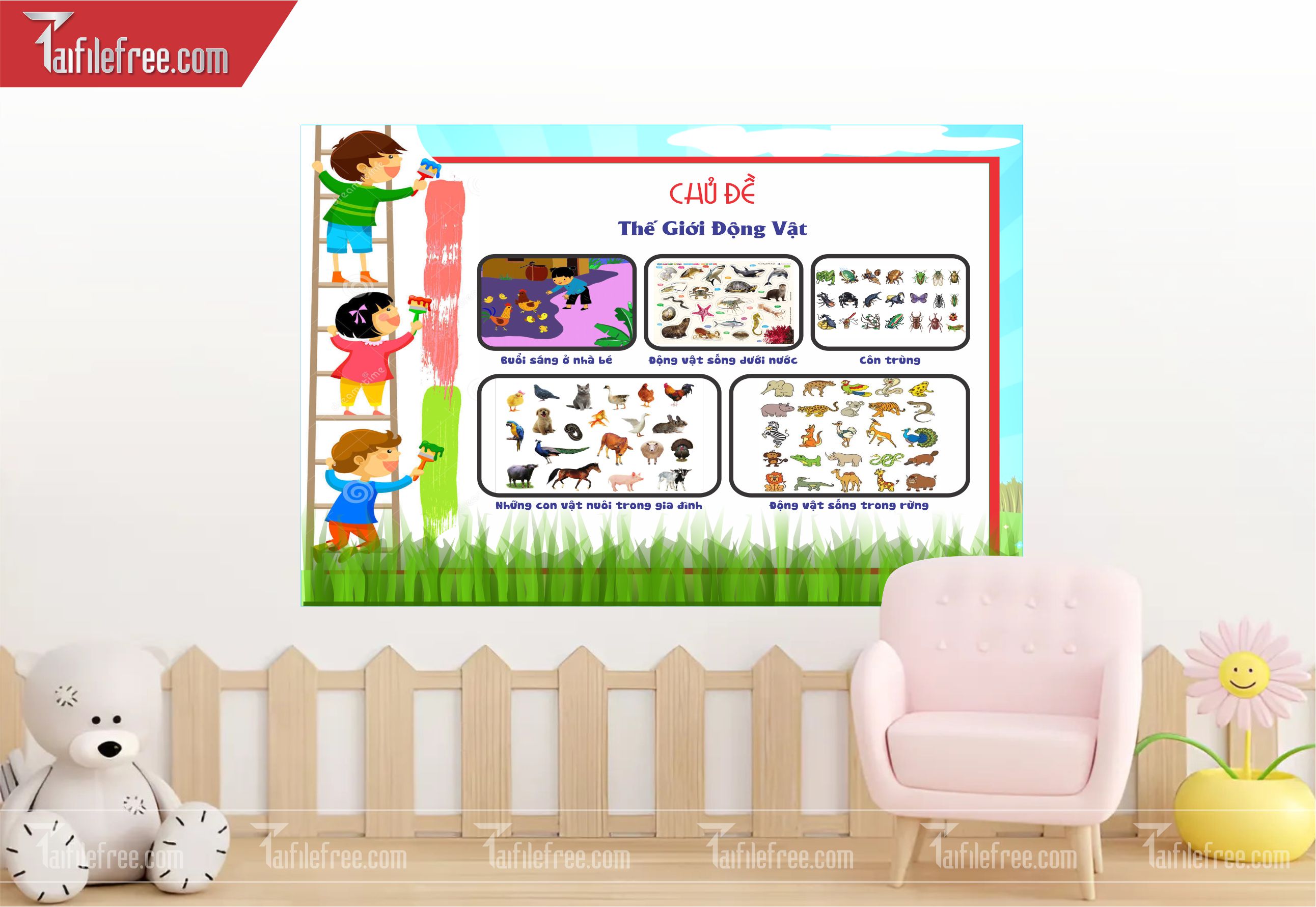 Tranh Mầm Non Chủ đề Thế Giới Động vật_MN55