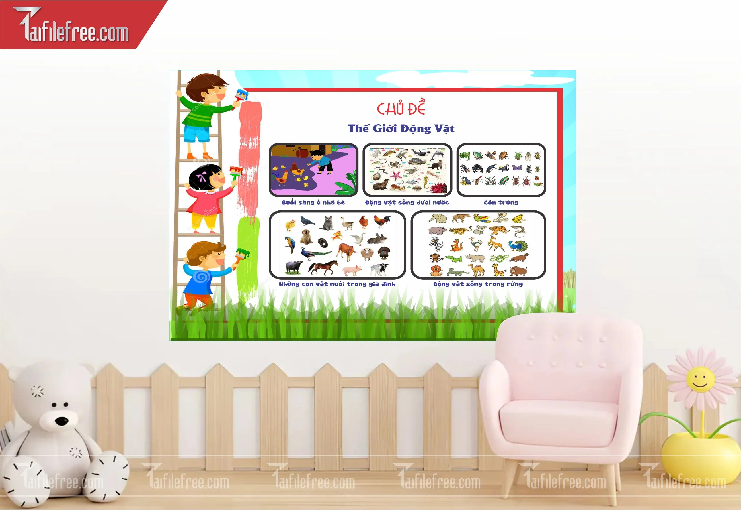 Tranh Mầm Non Chủ đề Thế Giới Động vật_MN55