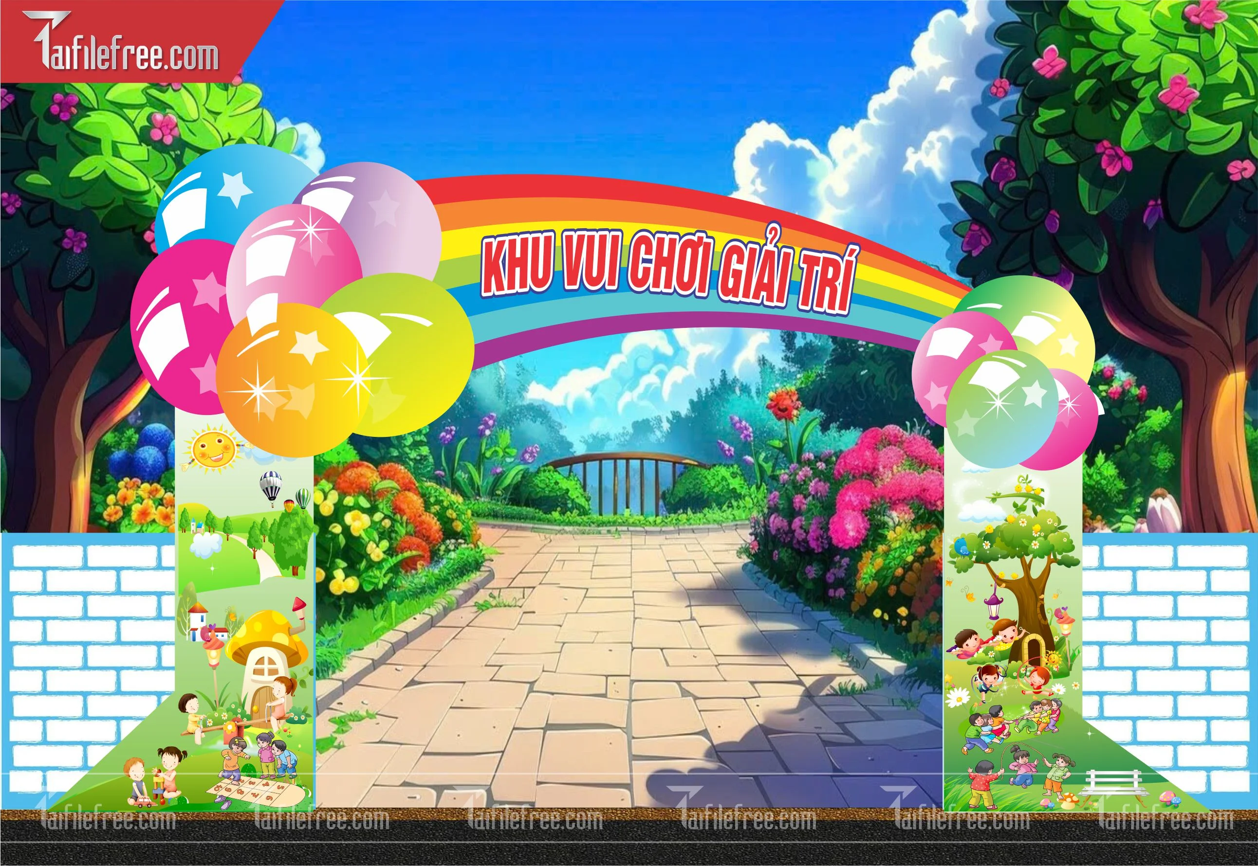 Cổng Khu Vui Chơi Giải Trí cho Trường Mầm Non_MN07_MN58