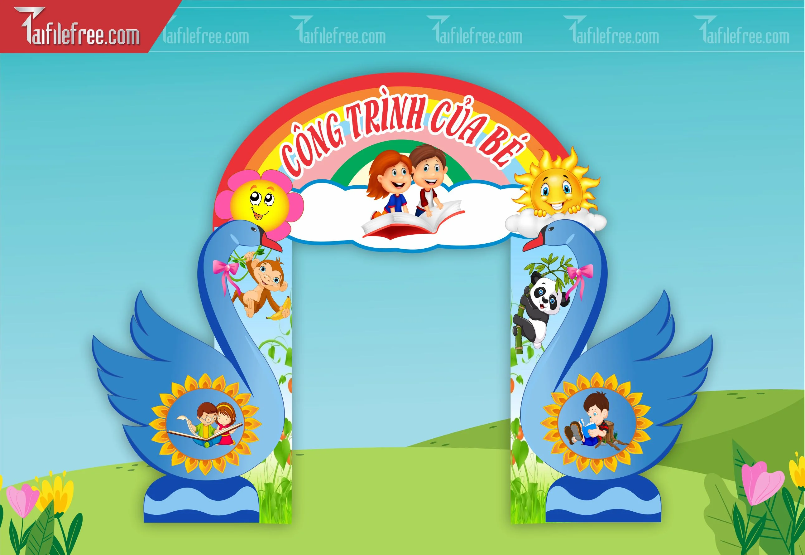 Cổng Công Trình Của Bé Trang Trí Trường Mầm Non_MN66