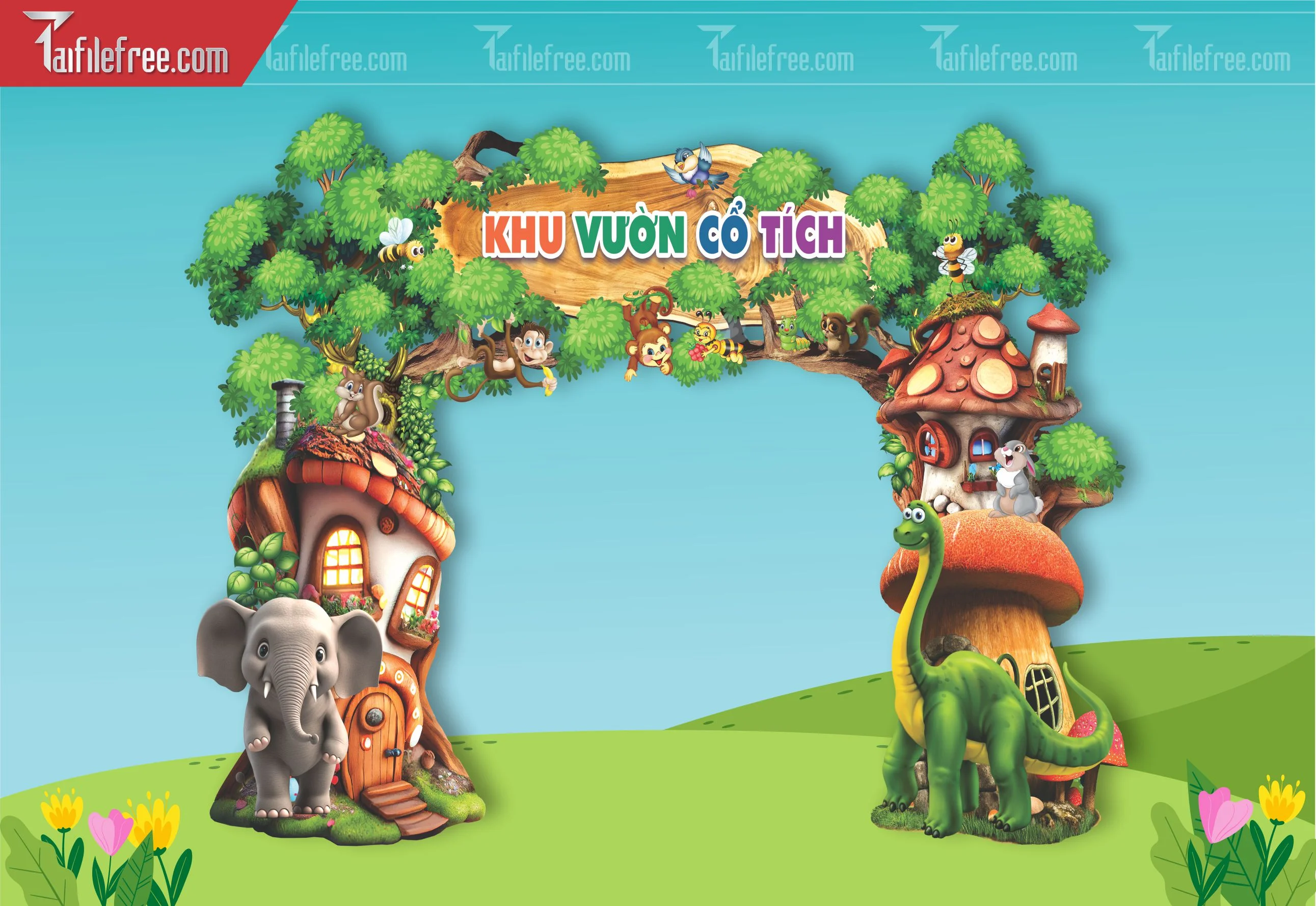 Cổng Vườn Cổ Tích Trang Trí Trường Mầm Non_MN72