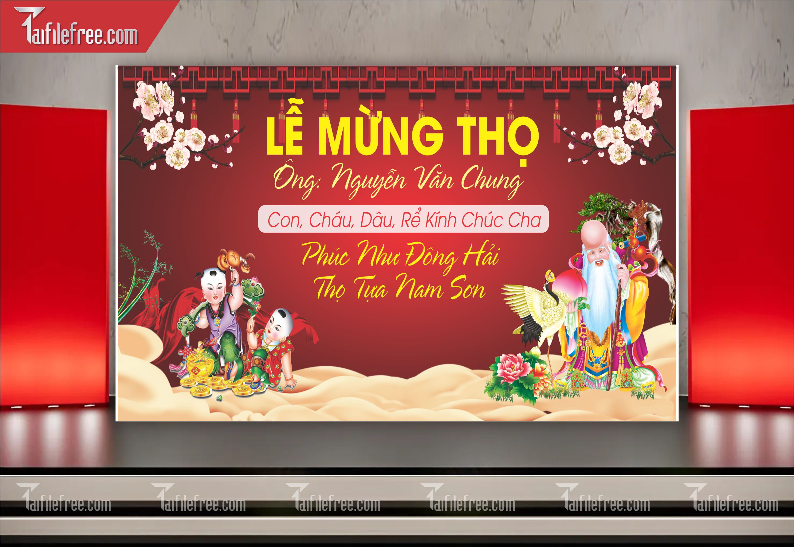 Background Phông Nền Mừng Thọ_MT02