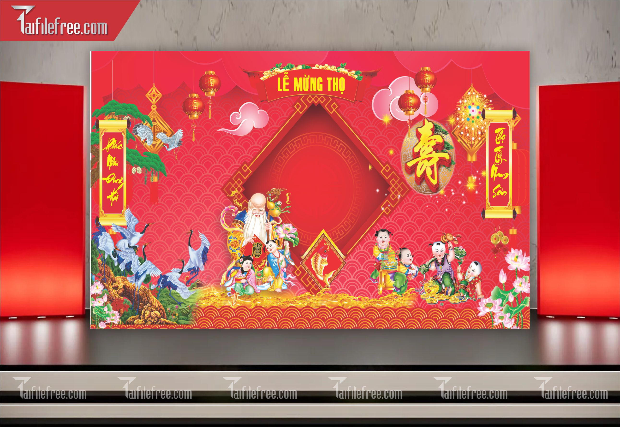 Background Phông Nền Mừng Thọ_MT03