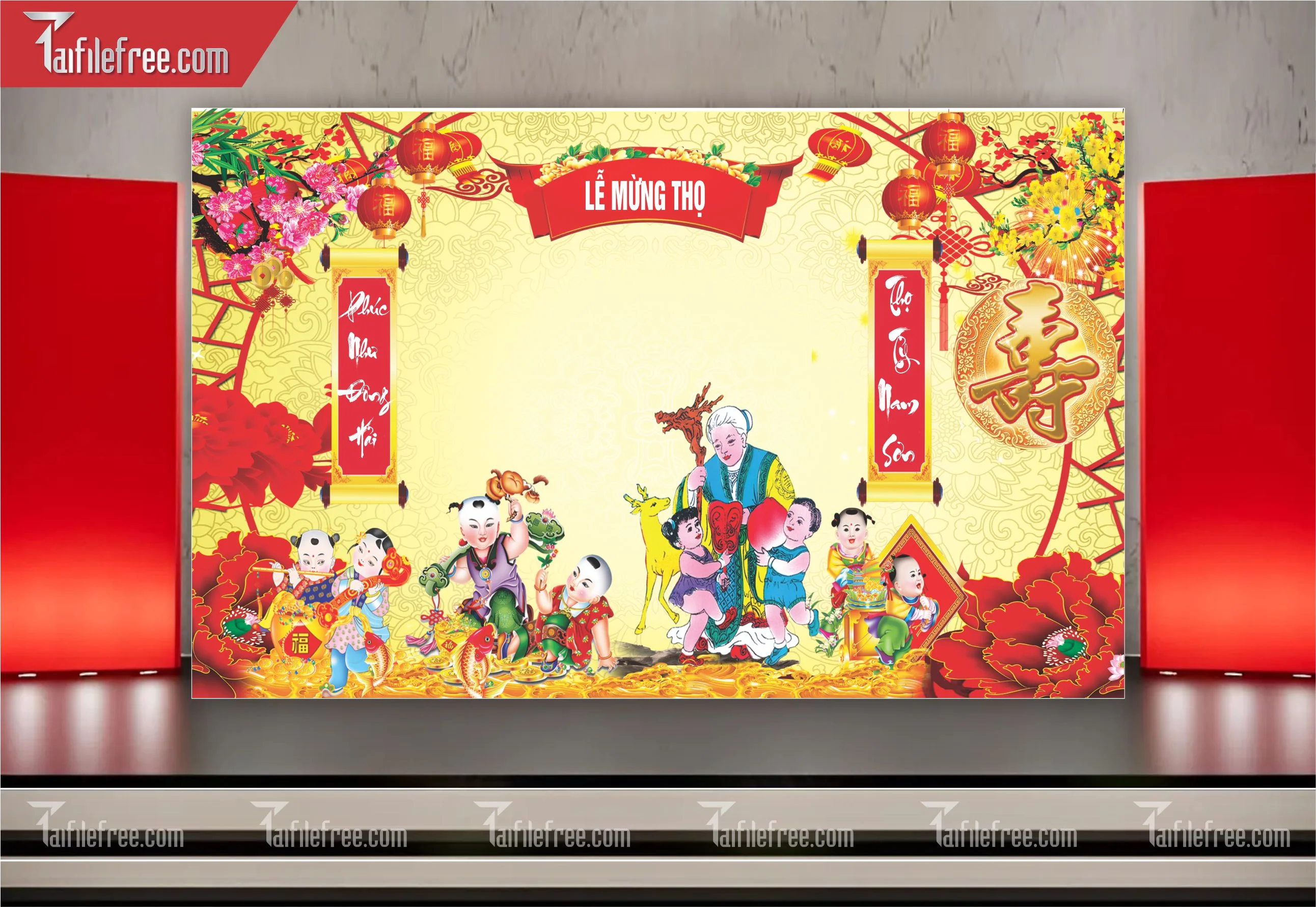 Background Phông Nền Mừng Thọ_MT06