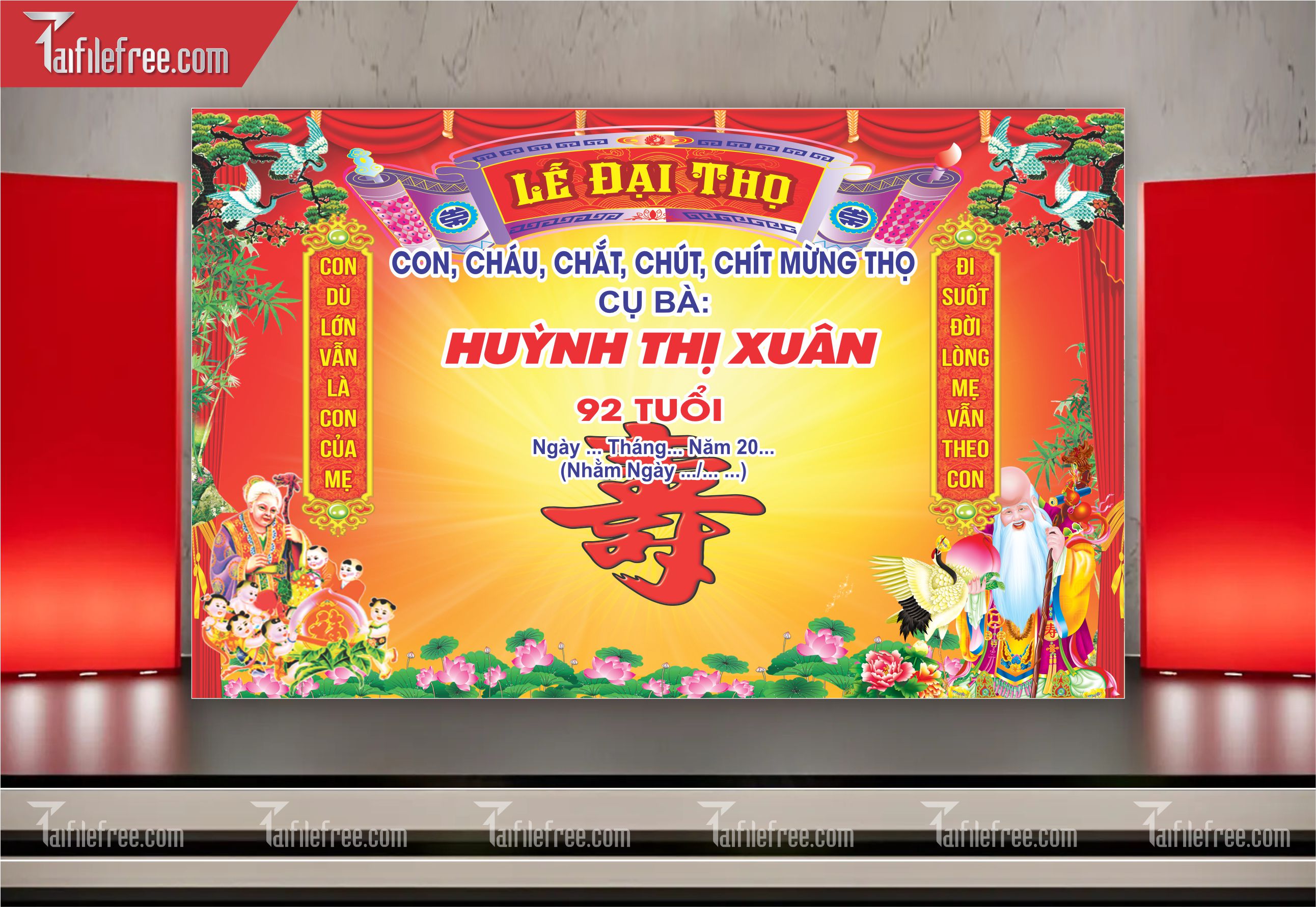 Background Phông Nền Mừng Thọ_MT11