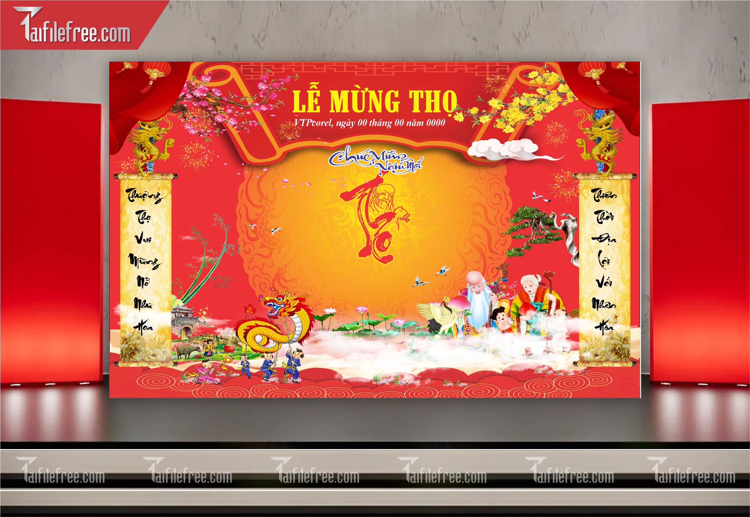 Background Phông Nền Mừng Thọ_MT14